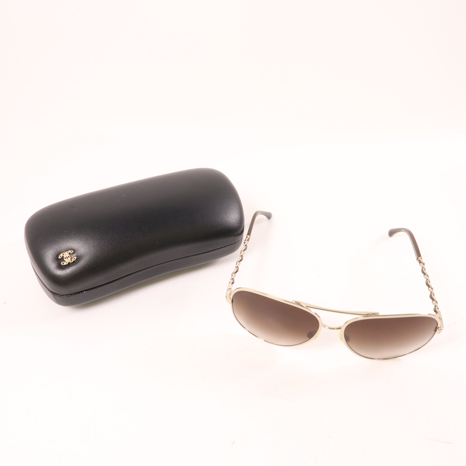 CHANEL 金屬/PVC Sunglasses太陽眼鏡棕色