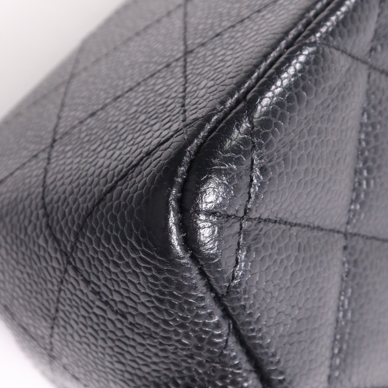 CHANEL 牛皮皮革Large Classic金扣鏈帶肩背袋