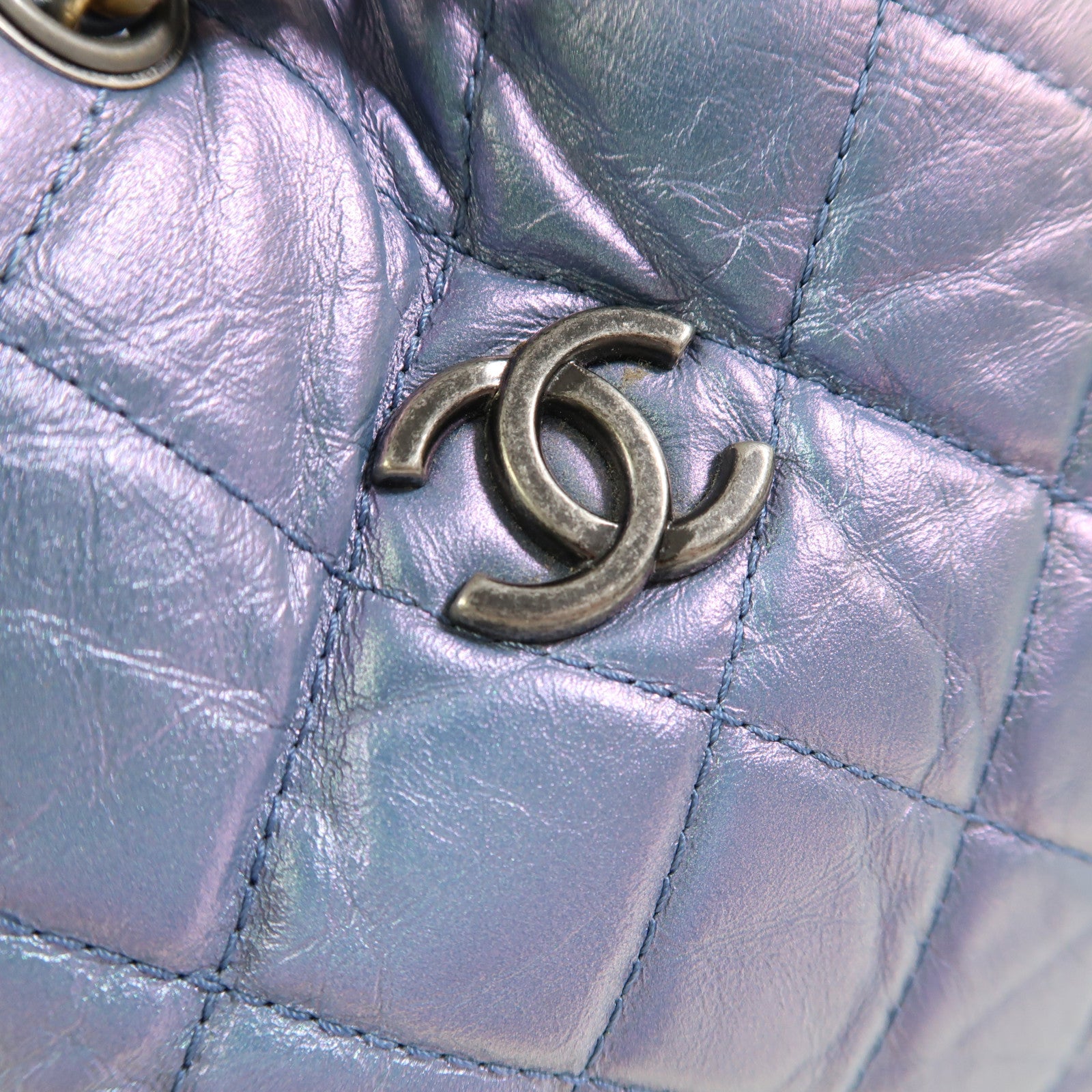CHANEL 牛皮皮革Garbrielle Backpack鏈帶背包