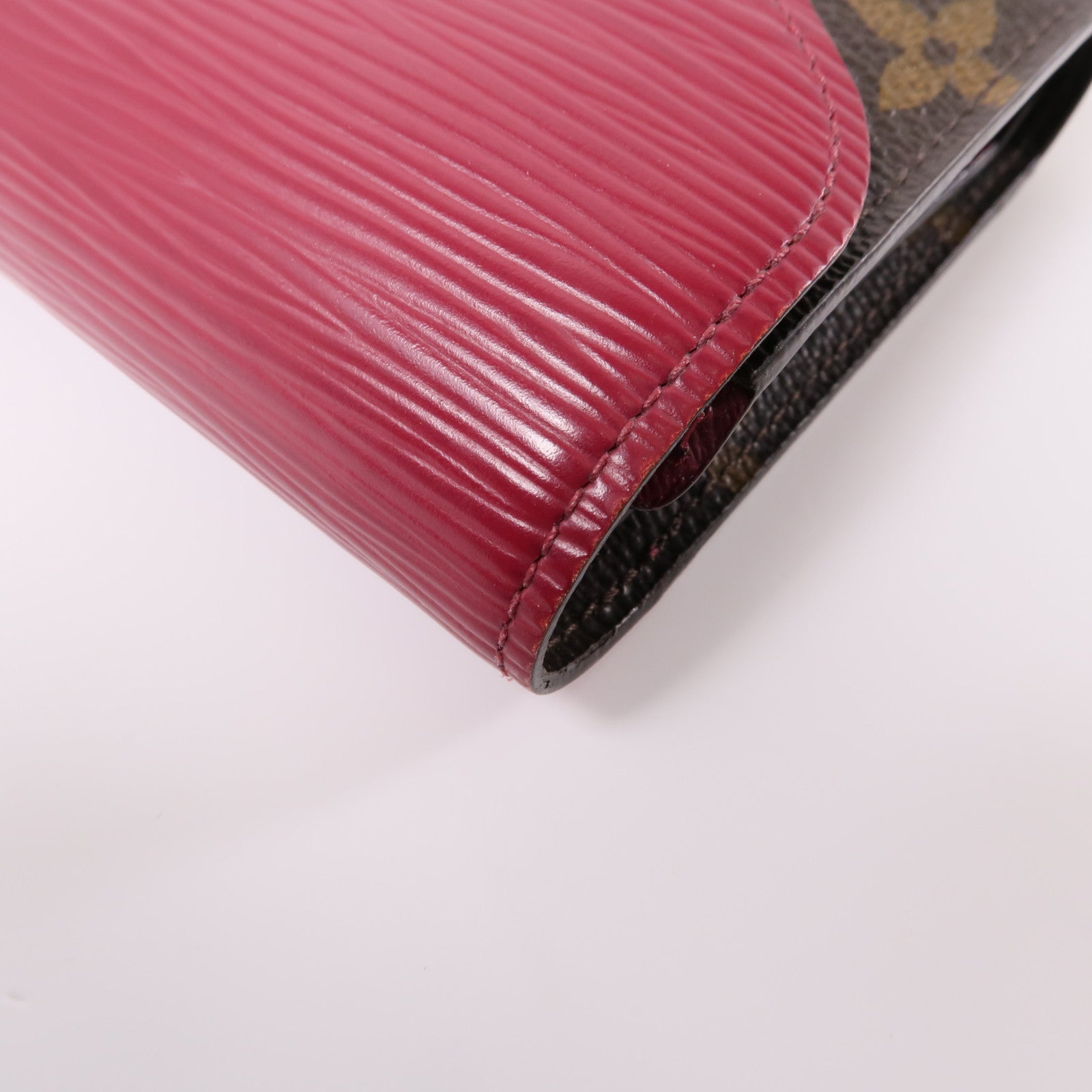 LOUIS VUITTON Epi/Monogram Wallet銀扣錢包棕色/棕色