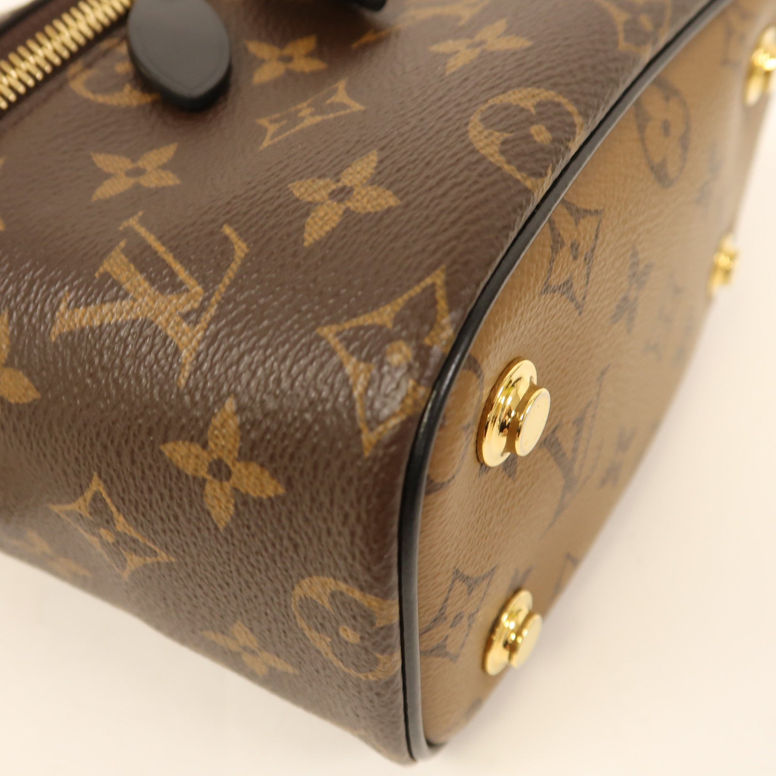 LOUIS VUITTON LV GHW Vanity PM 2 Way Shoulder Bag M45165 Monogram Reverse Brown