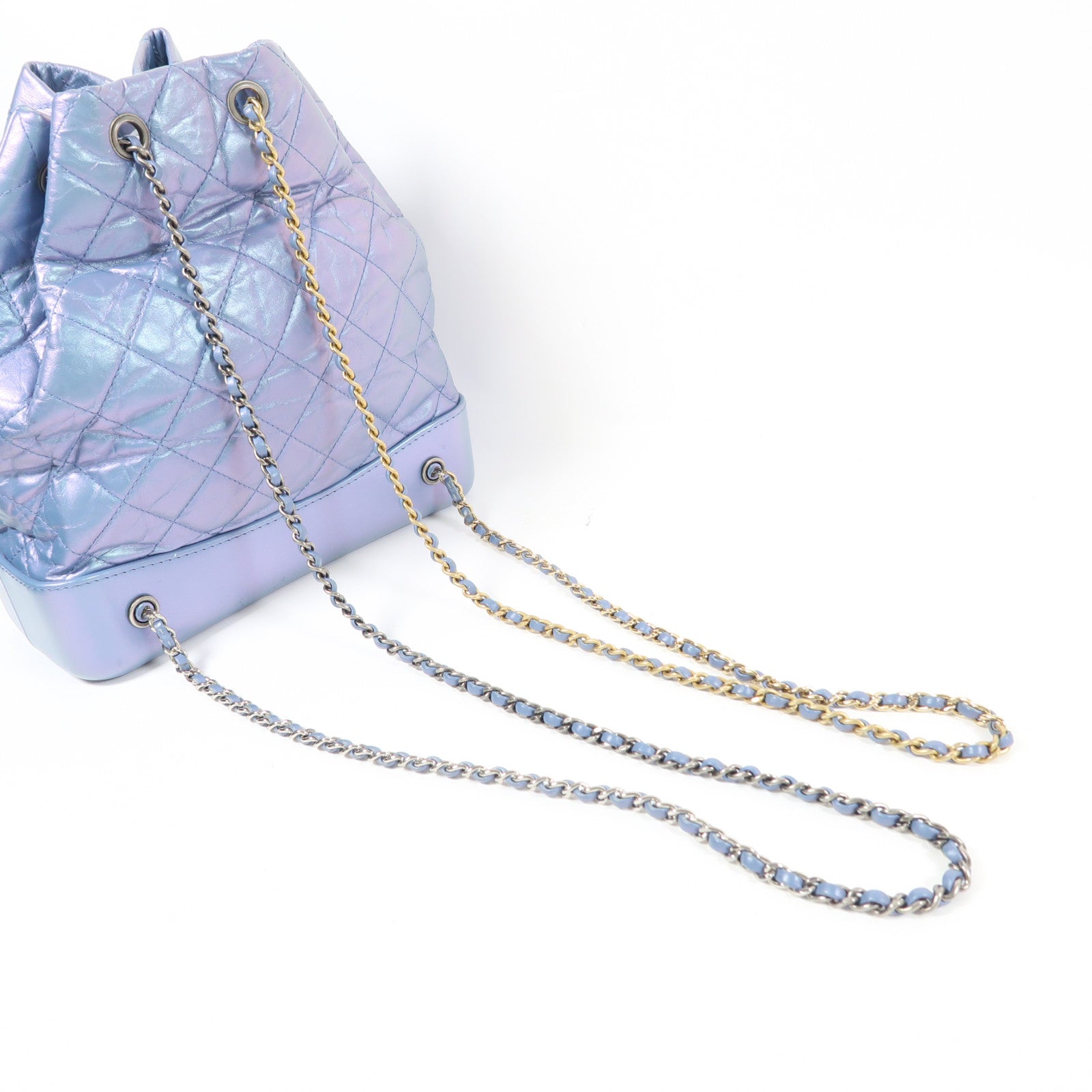 CHANEL 牛皮皮革Garbrielle Backpack鏈帶背包