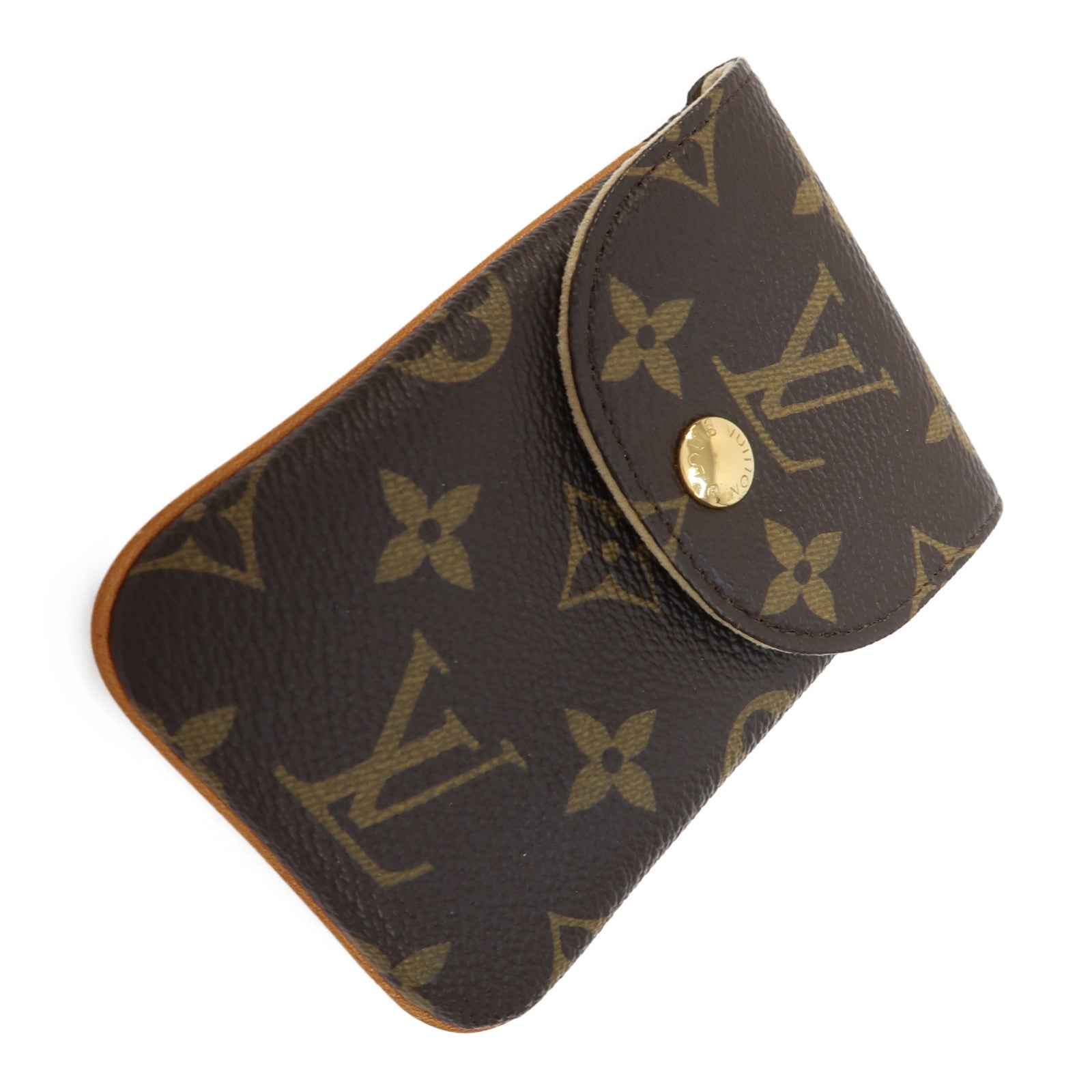 LOUIS VUITTON Monogram Phone Case金扣手機殼棕色