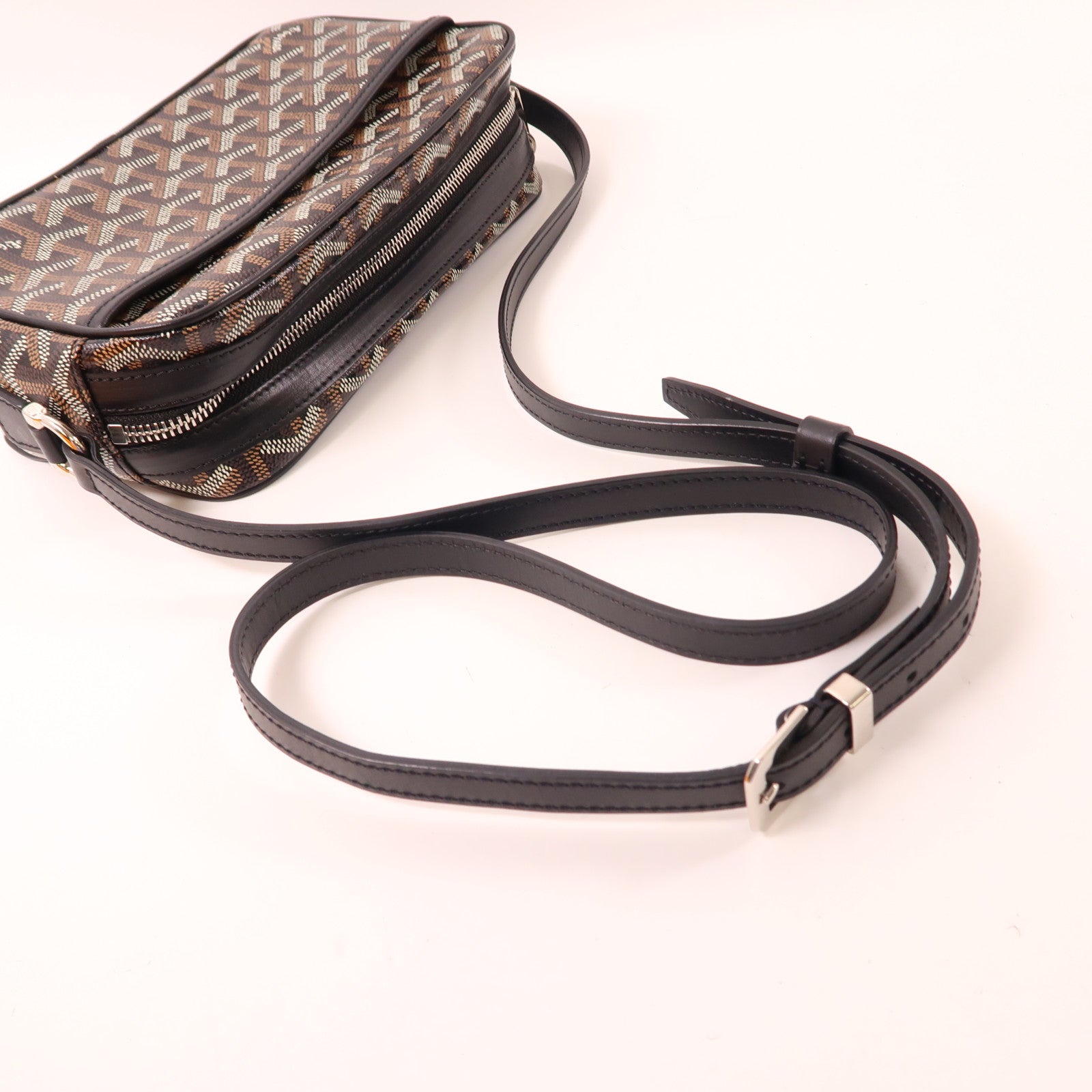GOYARD 塗層帆布Cap Vert PM銀扣肩背袋