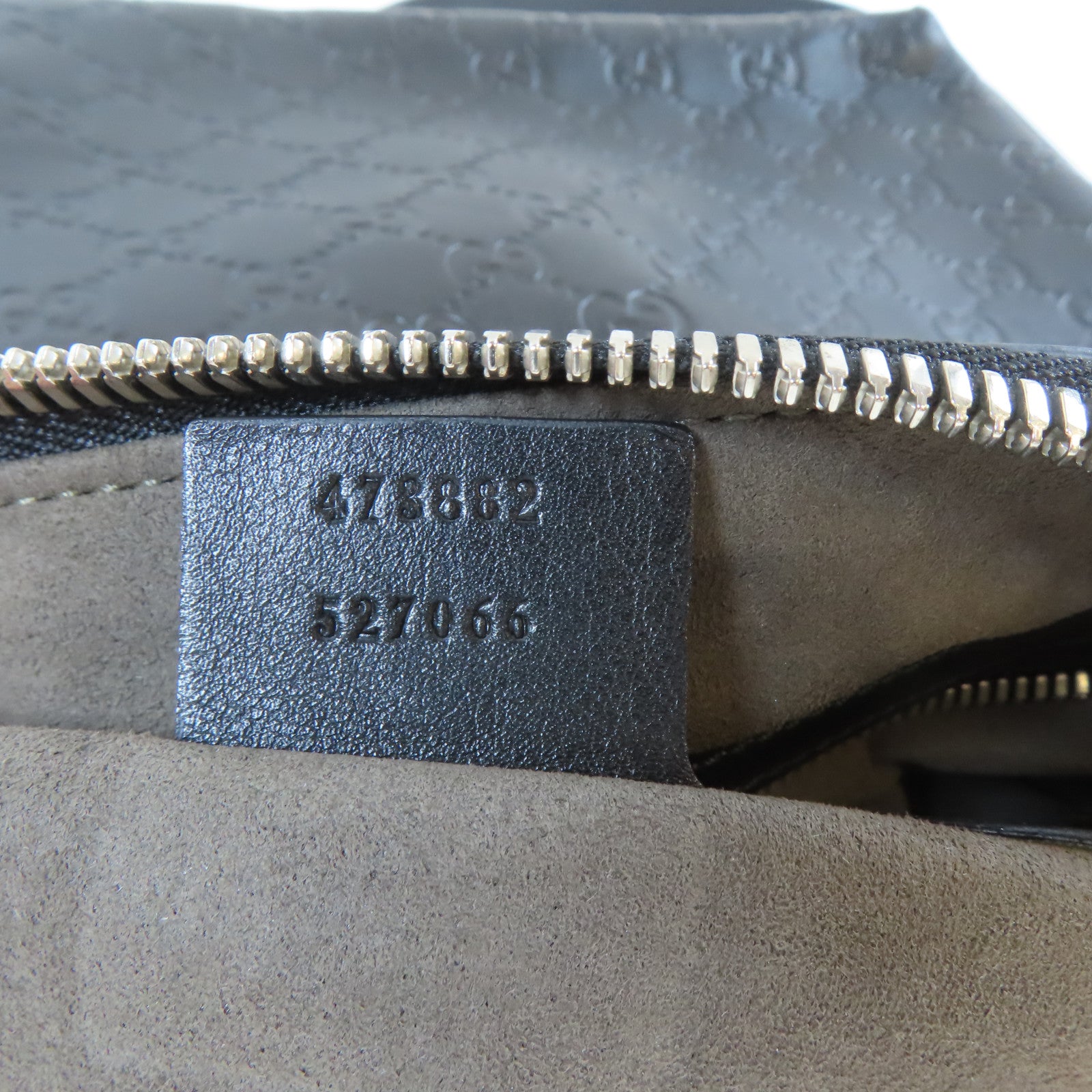 GUCCI 牛皮皮革Shoulder Bag銀扣肩背袋黑色