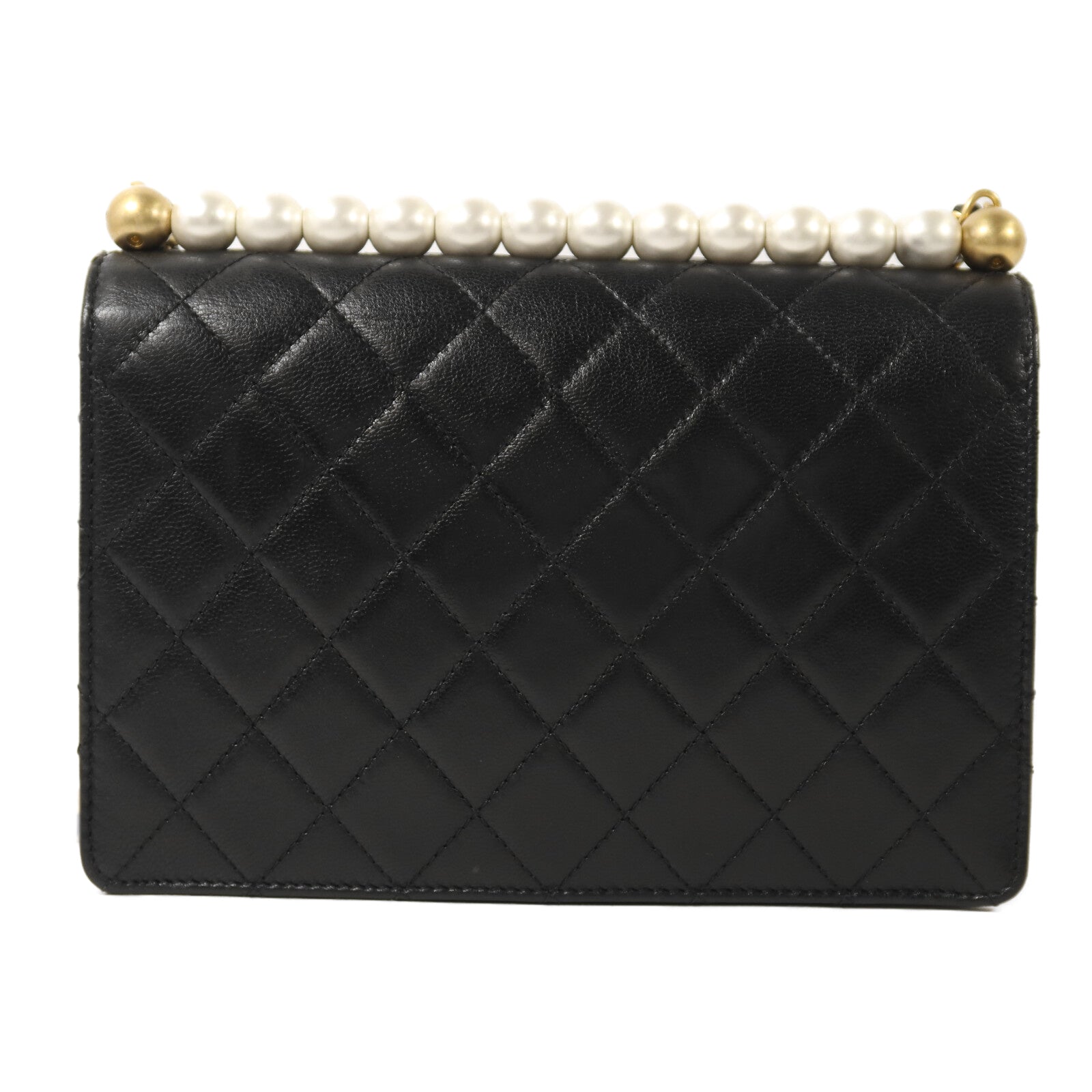 CHANEL 羊皮皮革Chain Shoulder金扣鏈帶肩背袋