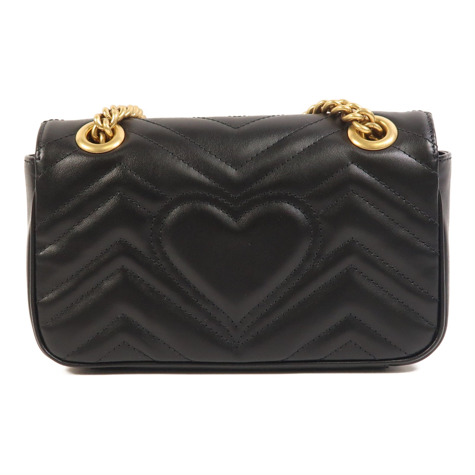 GUCCI 牛皮皮革GG Marmont Small金扣鏈帶肩背袋