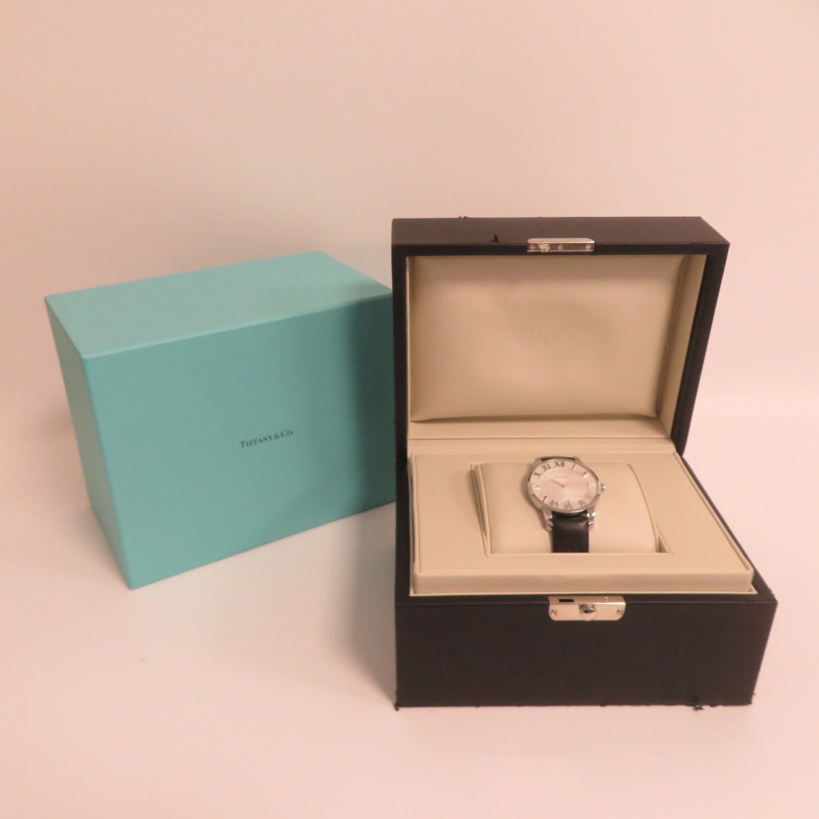 TIFFANY＆CO Atlas Watch不鏽鋼手錶石英機芯白色
