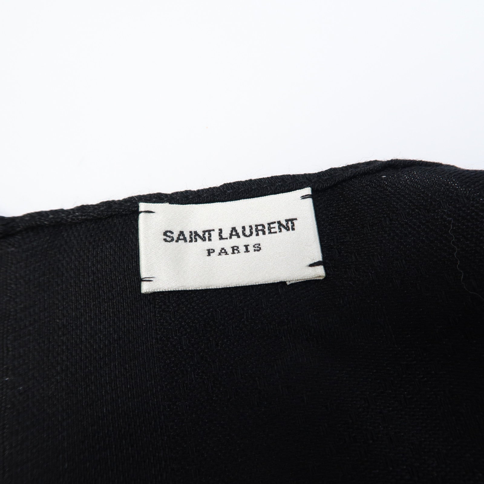 SAINT LAURENT 絲質Scarf絲巾黑色