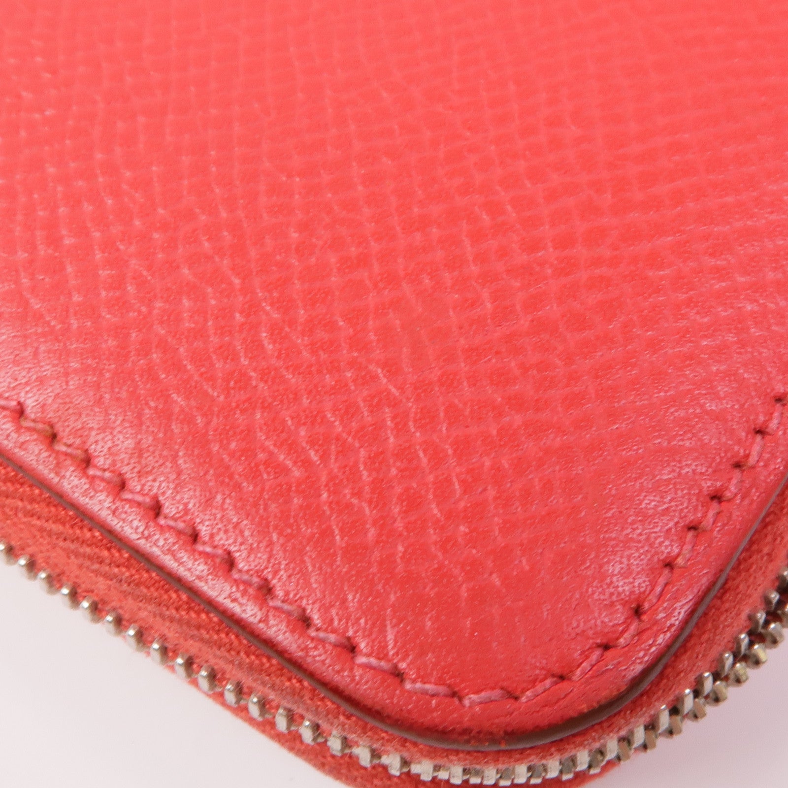 HERMES Epsom皮革Silk'In Long Wallet銀扣長錢包