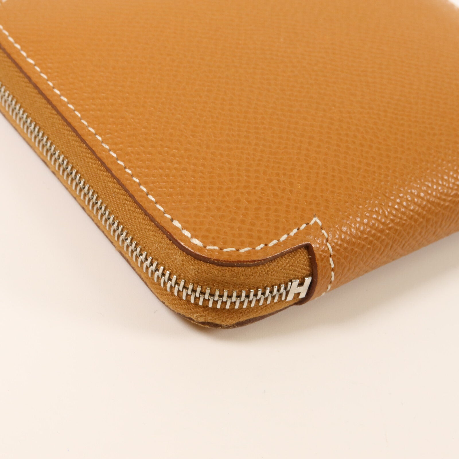 HERMES Epsom皮革Silk'In Compact Wallet錢包Gold
