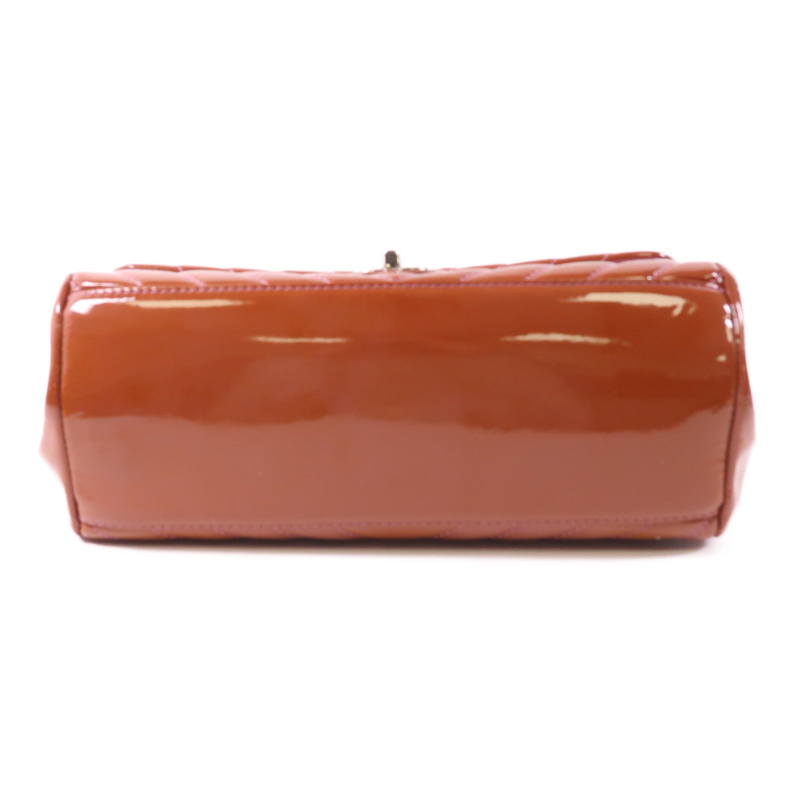 CHANEL 漆皮皮革Chain Shoulder銀扣鏈帶肩背袋