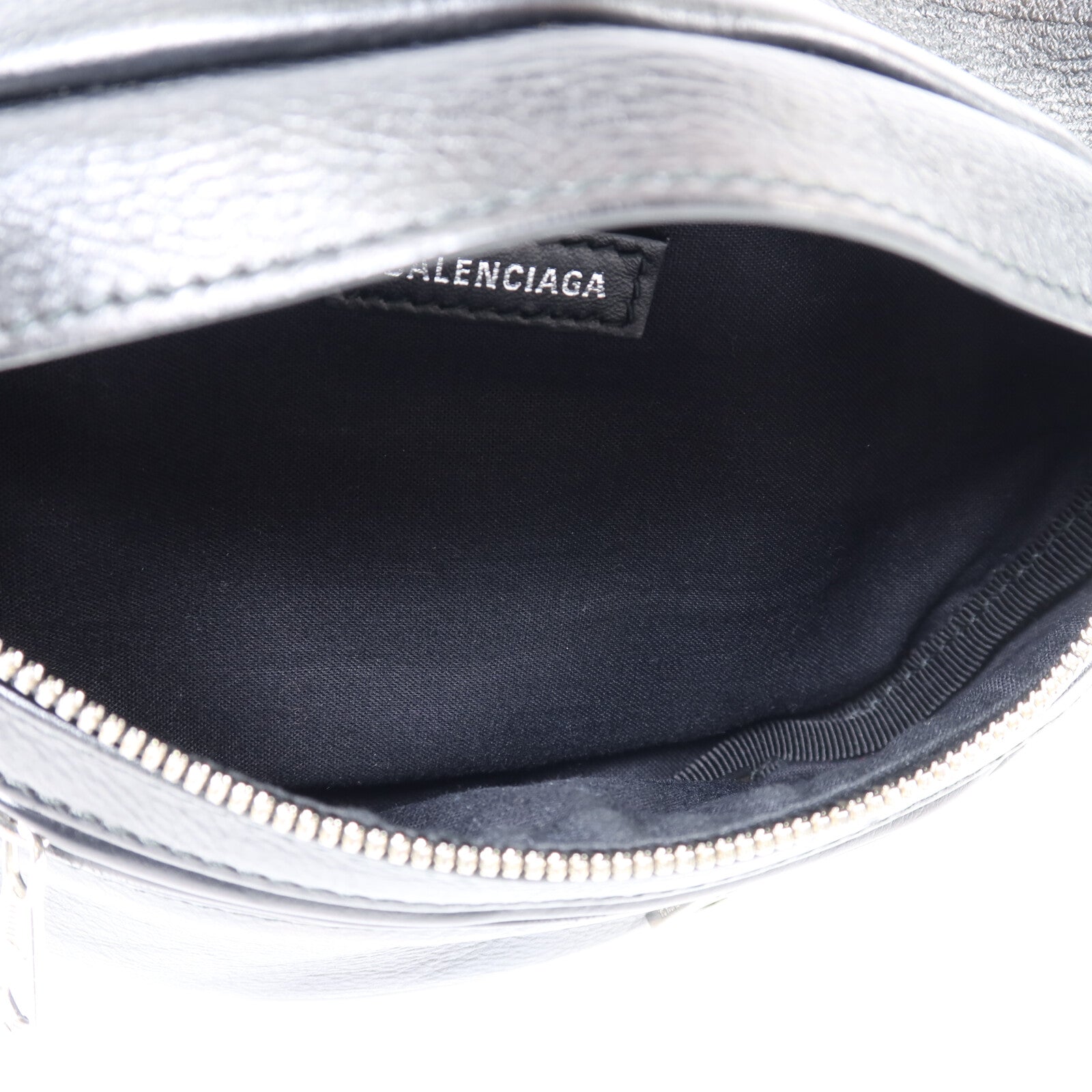BALENCIAGA 牛皮皮革Waist Bag銀扣腰包