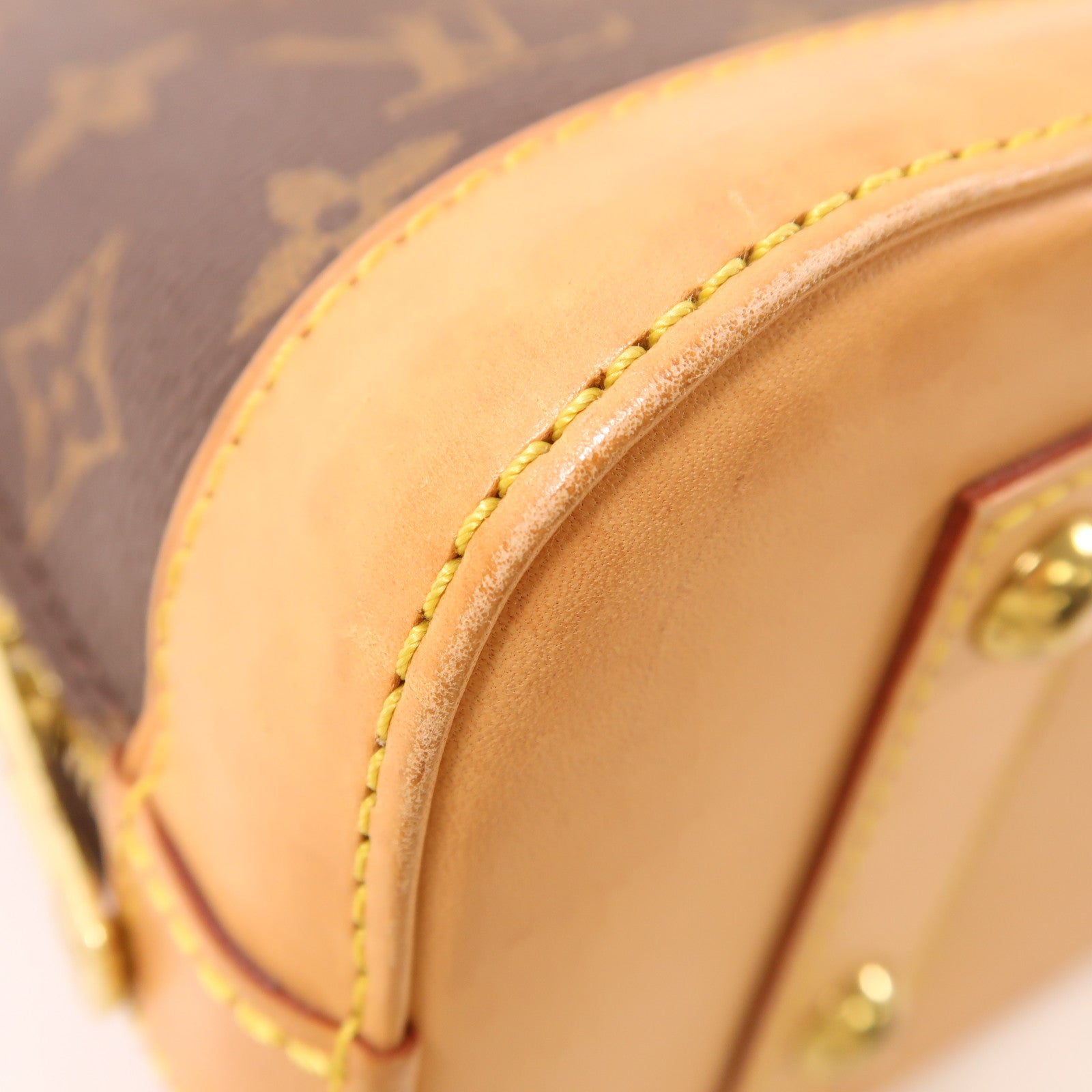 LOUIS VUITTON Monogram Alma BB金扣手挽肩背兩用袋棕色