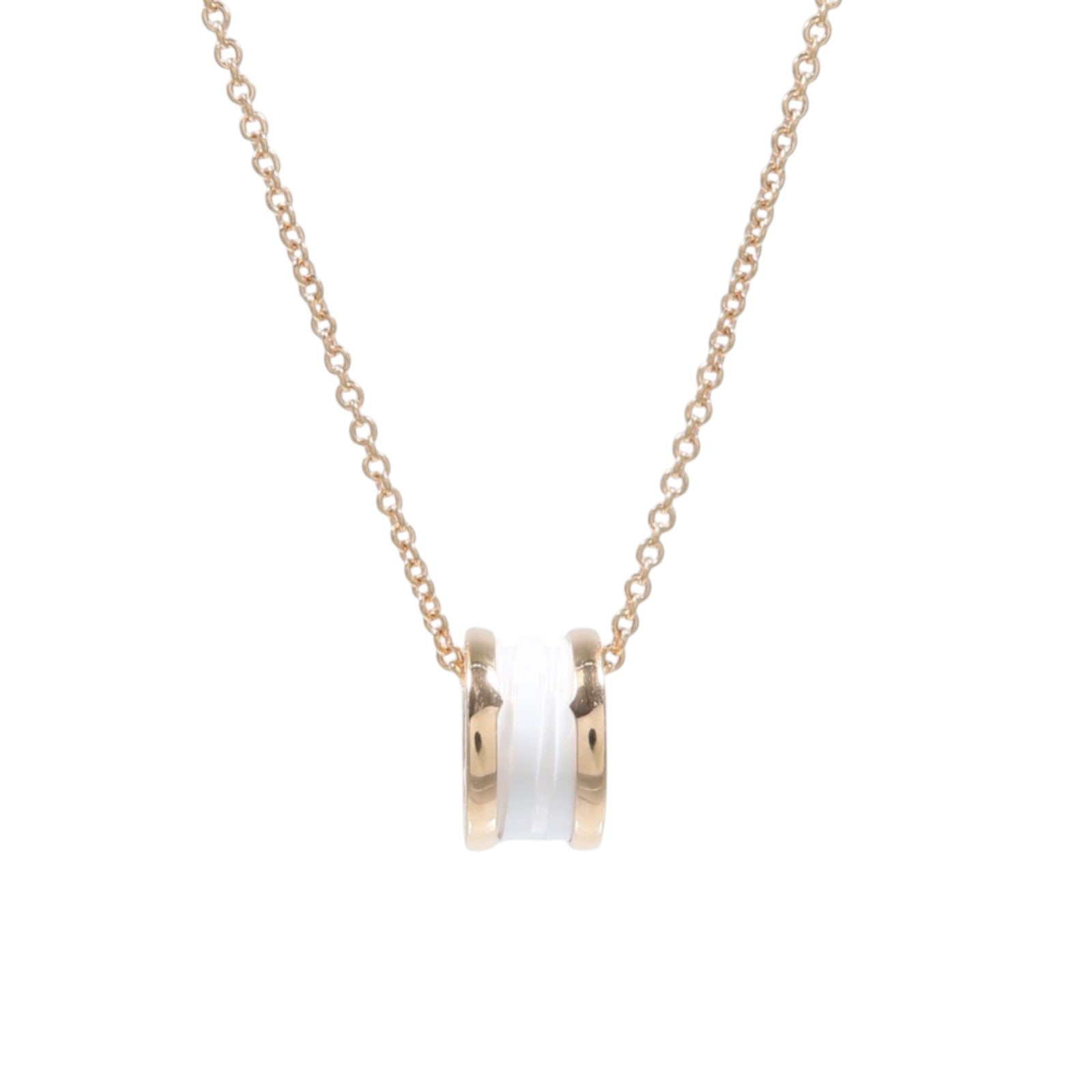 BVLGARI 18K玫瑰金/陶瓷B-zero1 Necklace項鍊