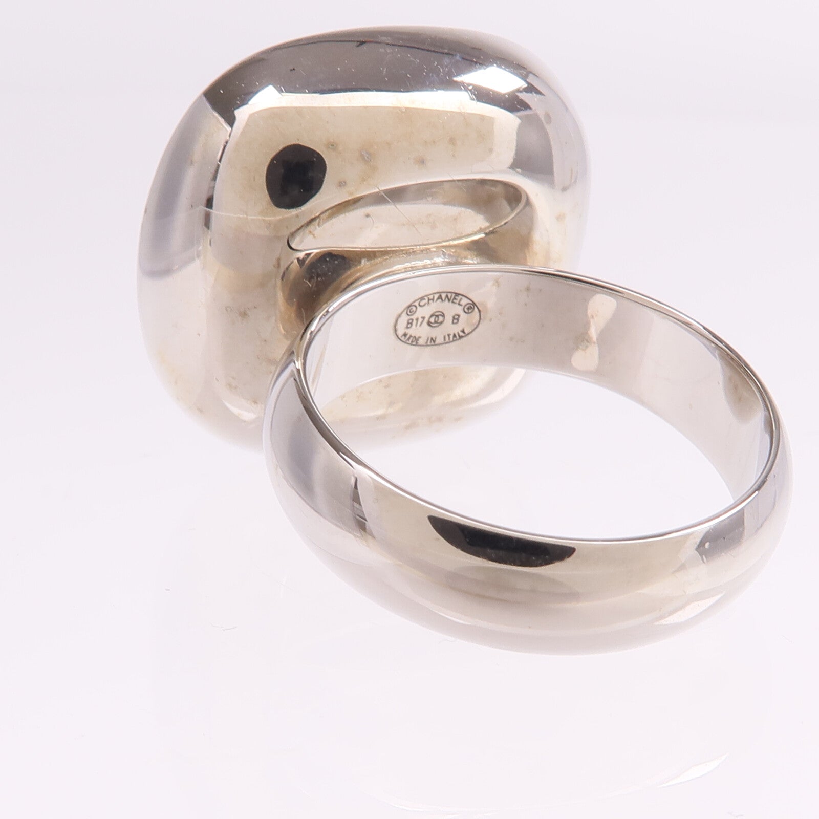 CHANEL 金屬/水晶Ring戒指US#5.75