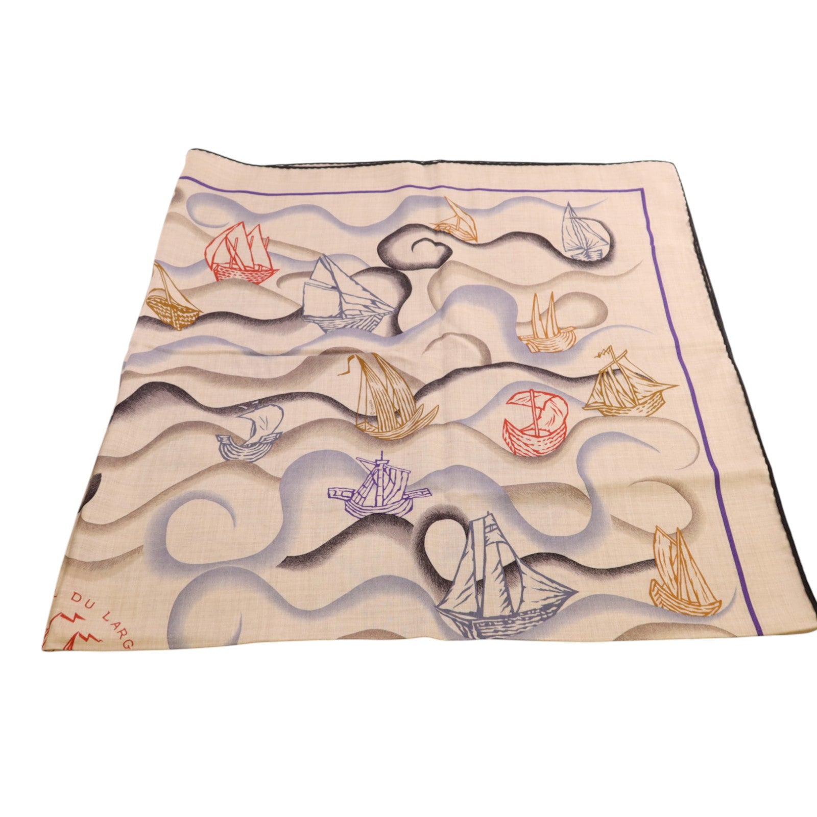 HERMES 【激減優惠】羊絨/絲質Mors A Jouets Bandana Shawl 140絲巾