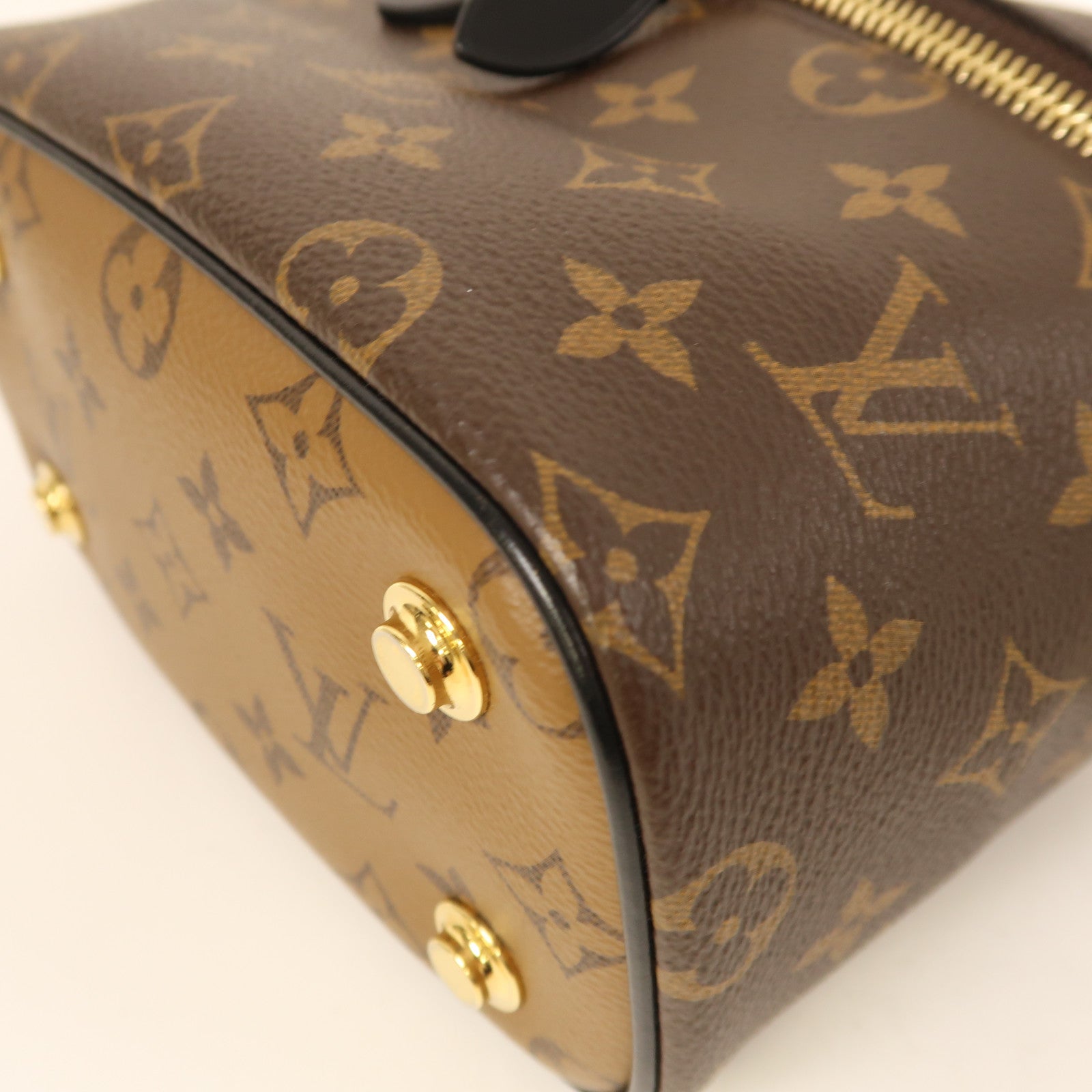 LOUIS VUITTON LV GHW Vanity PM 2 Way Shoulder Bag M45165 Monogram Reverse Brown