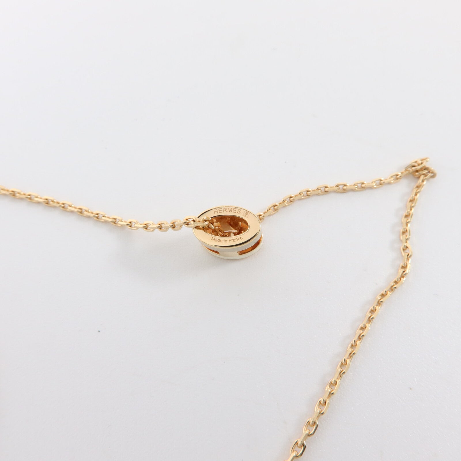 HERMES 金屬Mini Pop H項鍊Nata/Marron Glace