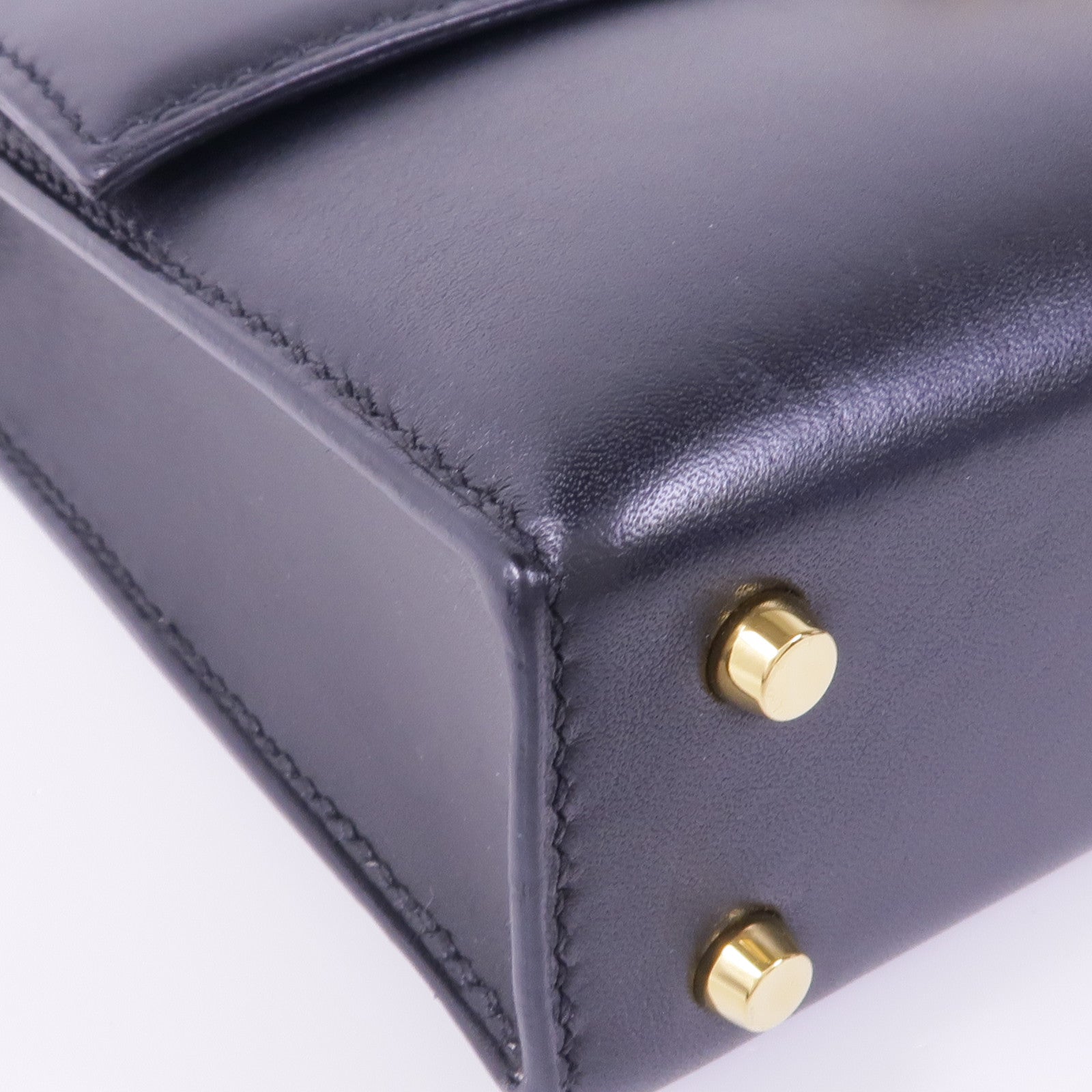 HERMES Tadelakt皮革Verrou Mini金扣鏈帶肩背袋Noir