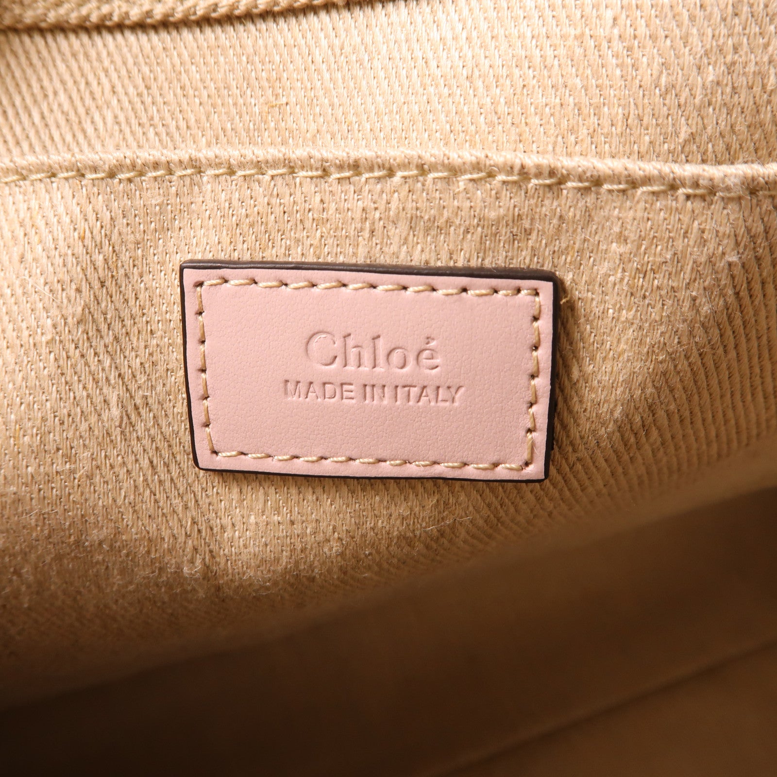 Chloe 【激減優惠】帆布Large Woody Tote Bag手挽袋粉紅色