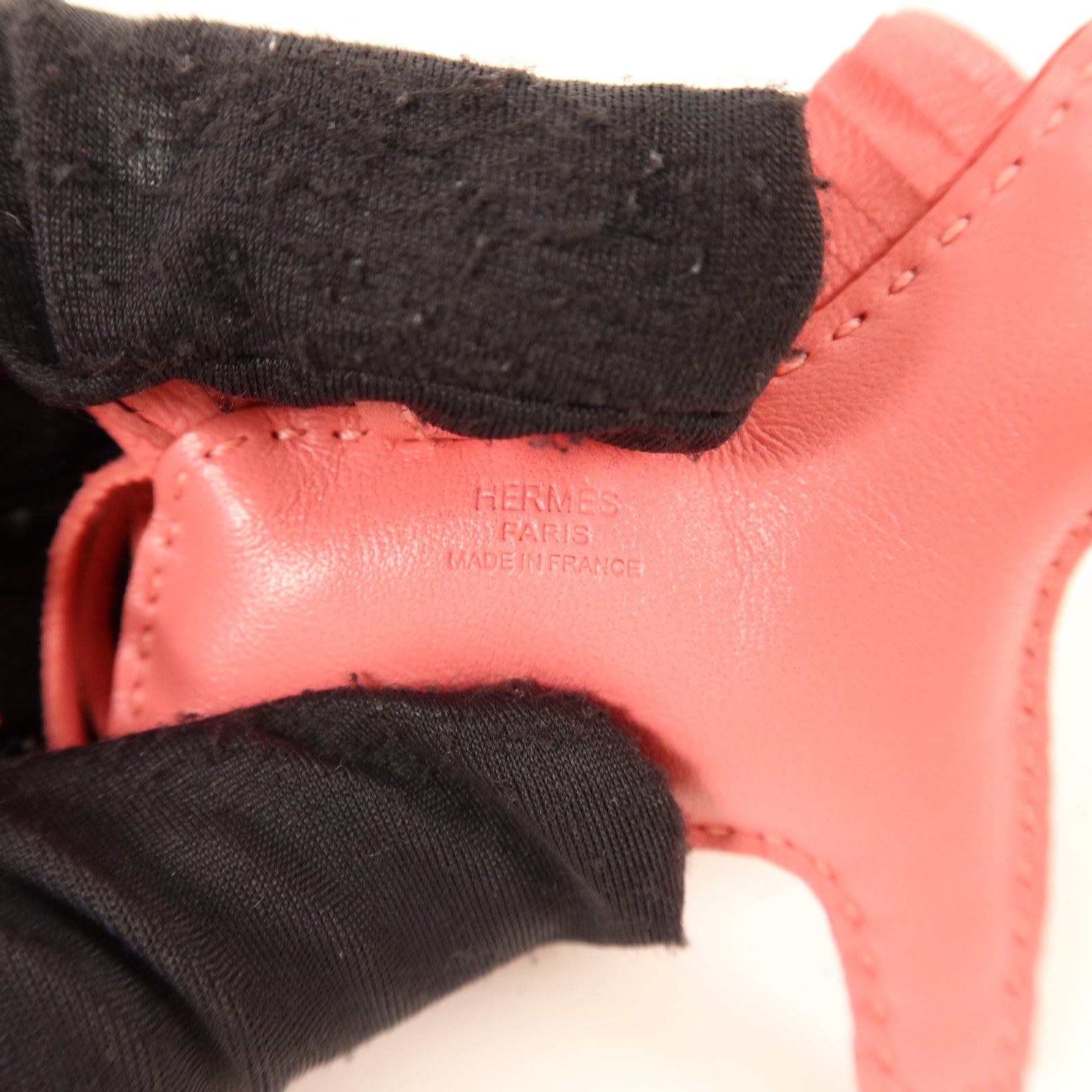 HERMES Milo皮革Rodeo PM掛飾Rose Azalee