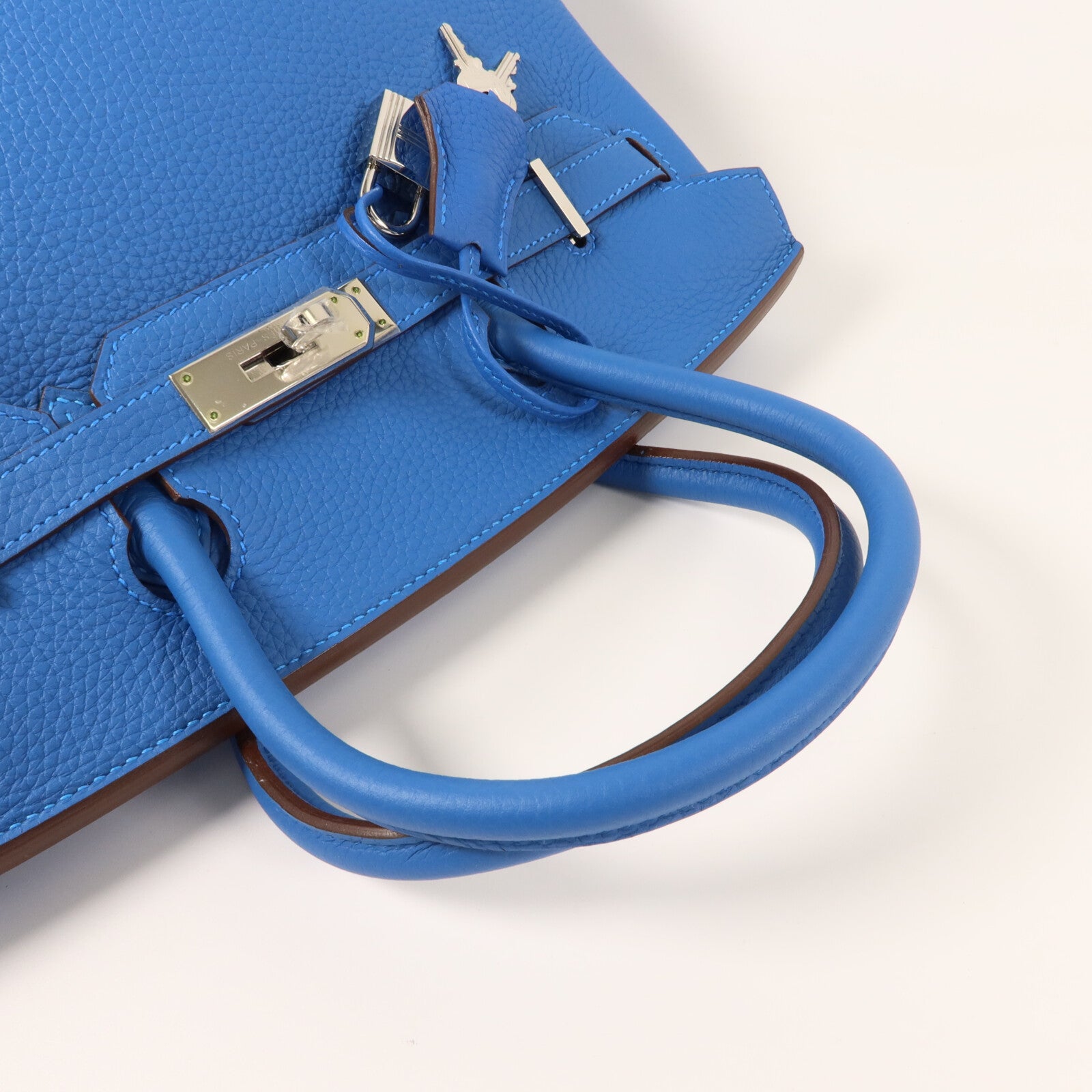 HERMES Togo皮革Birkin 30手挽袋Bleu Zanzibar