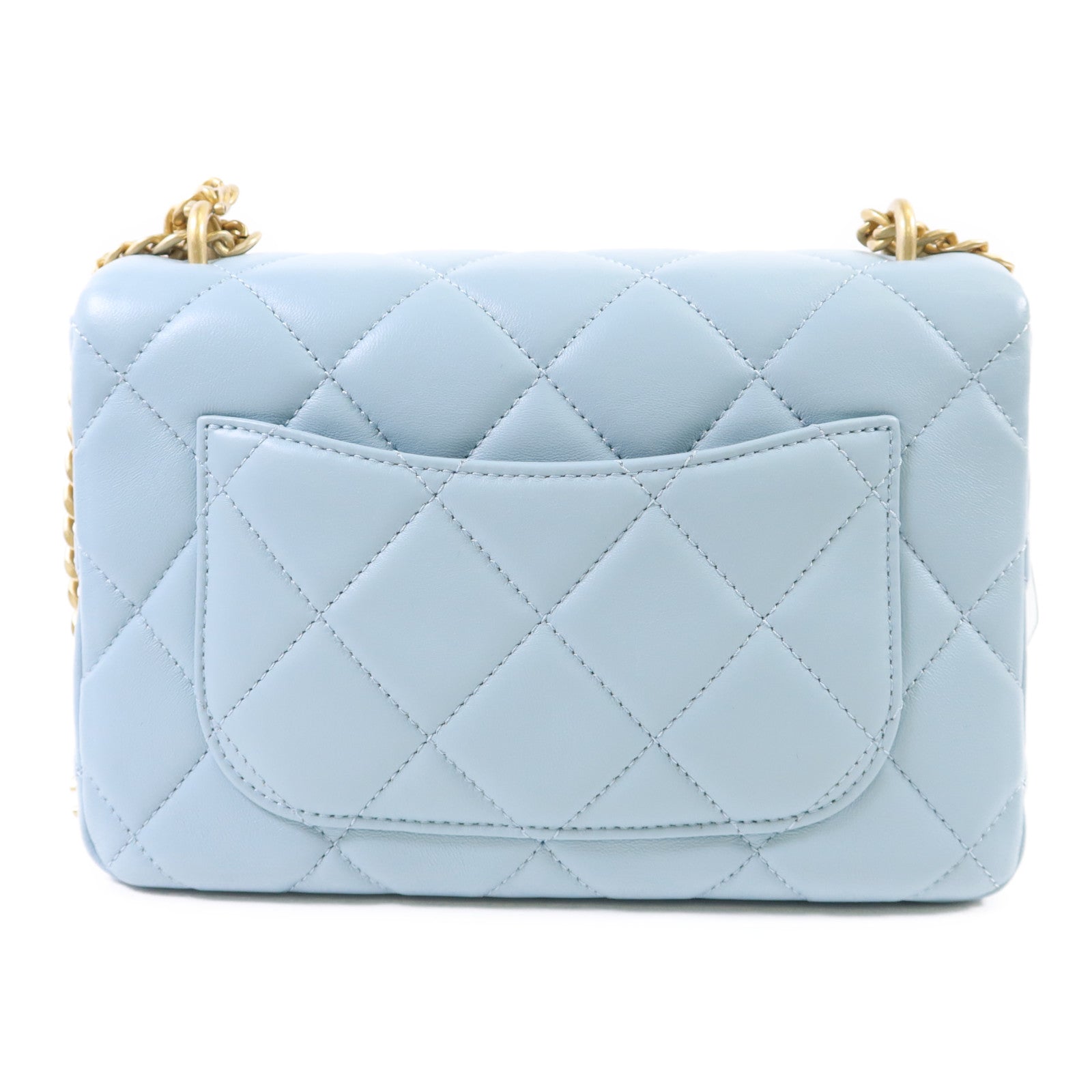 CHANEL 羊皮皮革Chain Shoulder Bag金扣鏈帶肩背袋