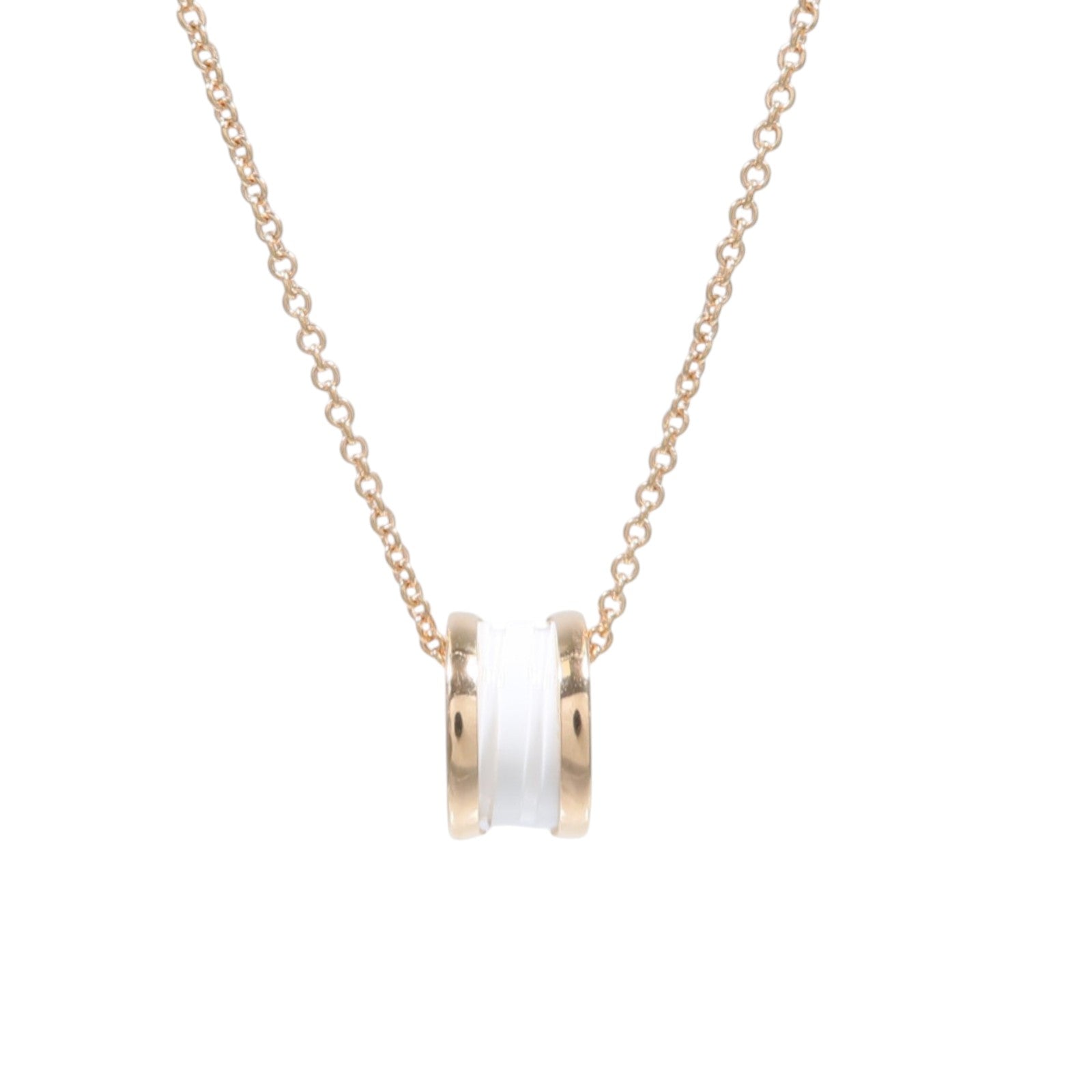 BVLGARI 18K玫瑰金/陶瓷B-zero1 Necklace項鍊