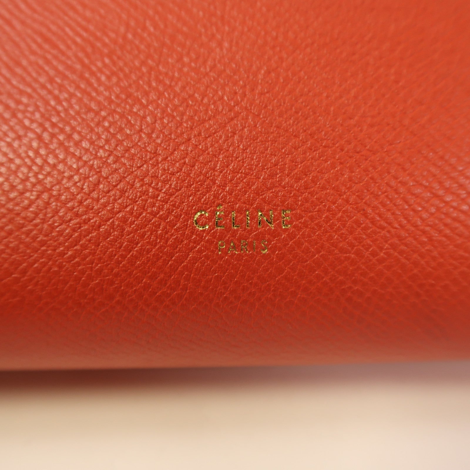 CELINE 【激減優惠】牛皮皮革Belt Bag金扣手挽肩背兩用袋紅色