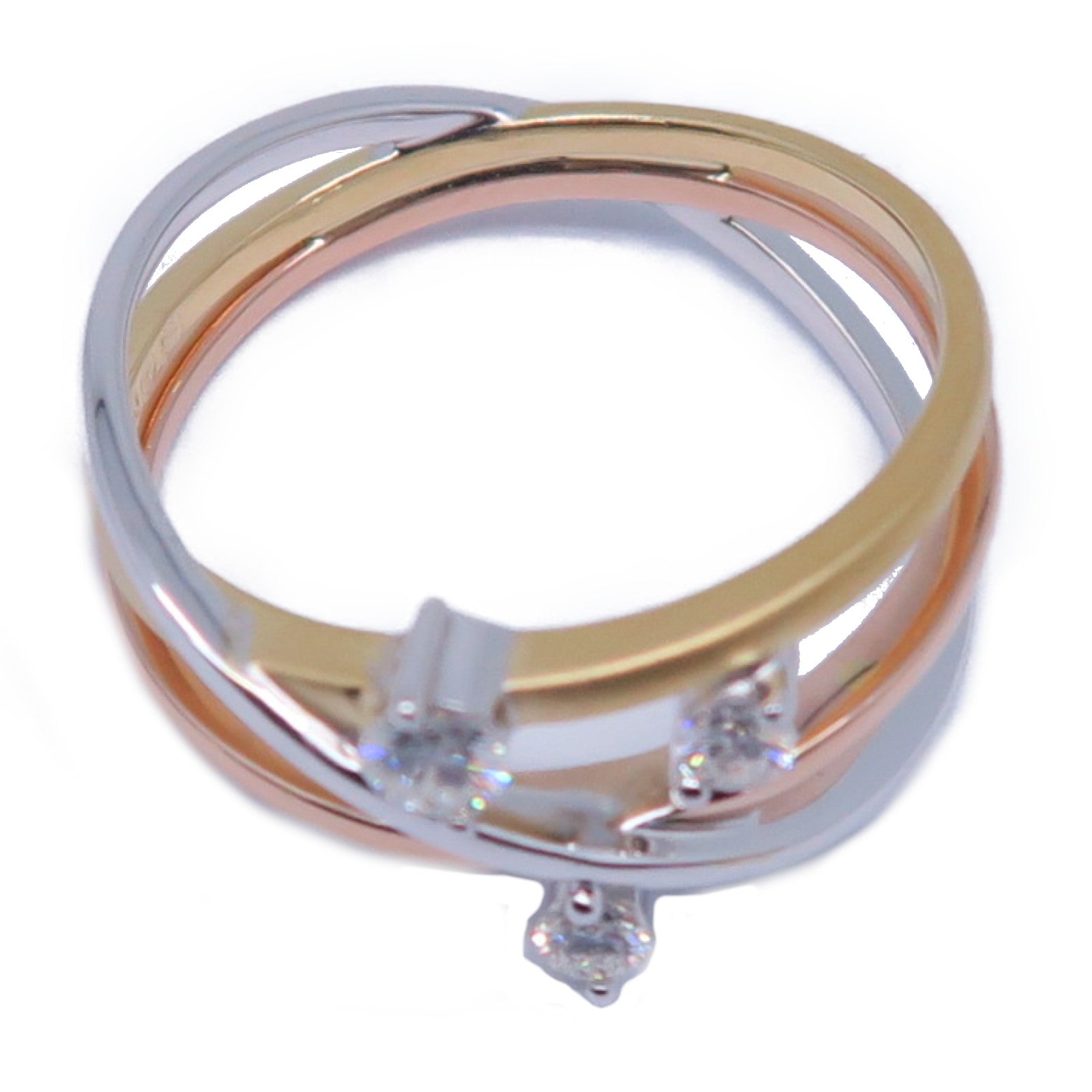 JEWELRY 【激減優惠】18K白金/黃金/玫瑰金Diamond Ring 0.12ct/0.13ct鑽石戒指US#8
