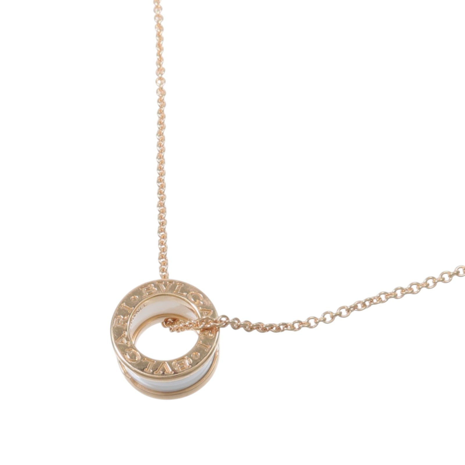 BVLGARI 18K玫瑰金/陶瓷B-zero1 Necklace項鍊