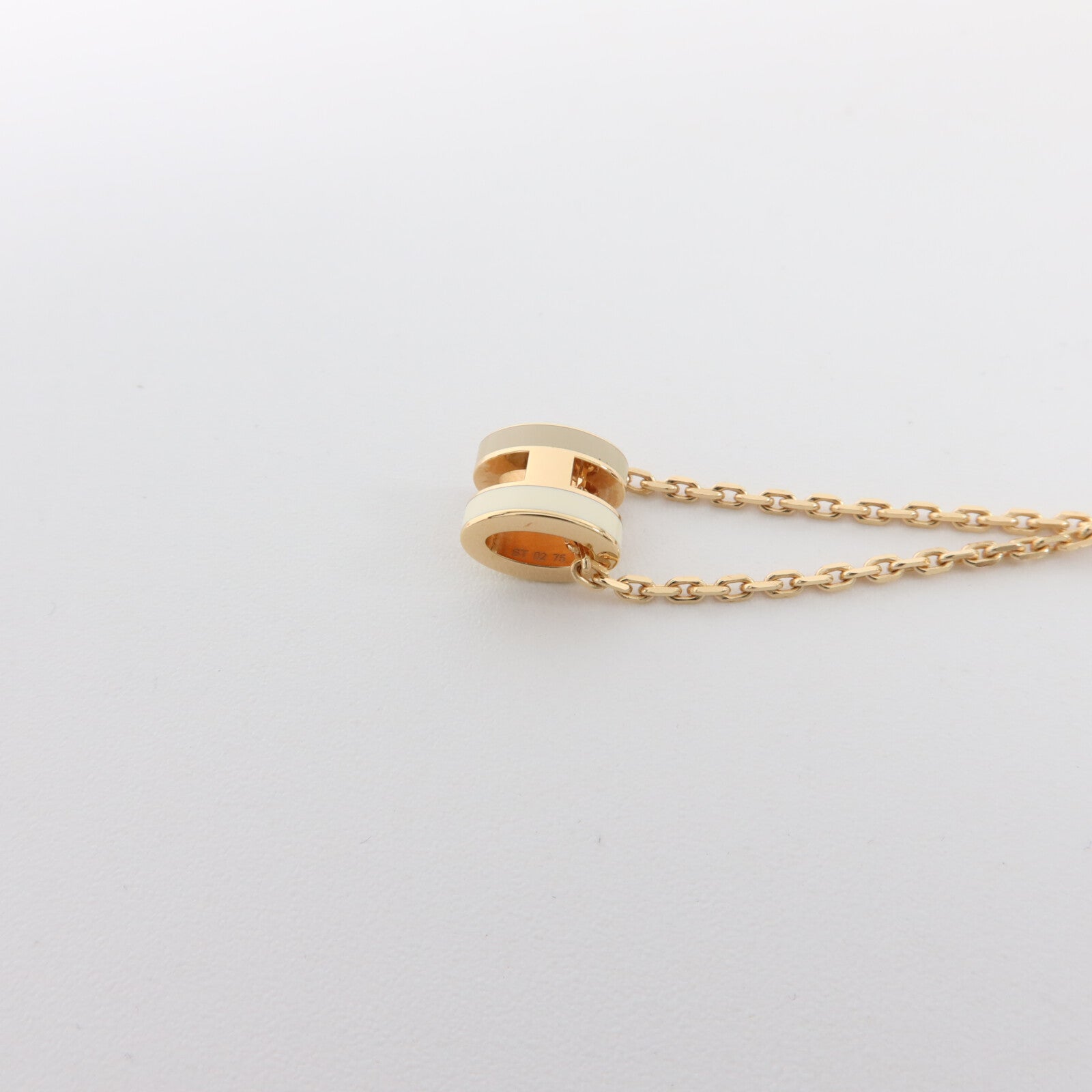 HERMES 金屬Mini Pop H項鍊Nata/Marron Glace