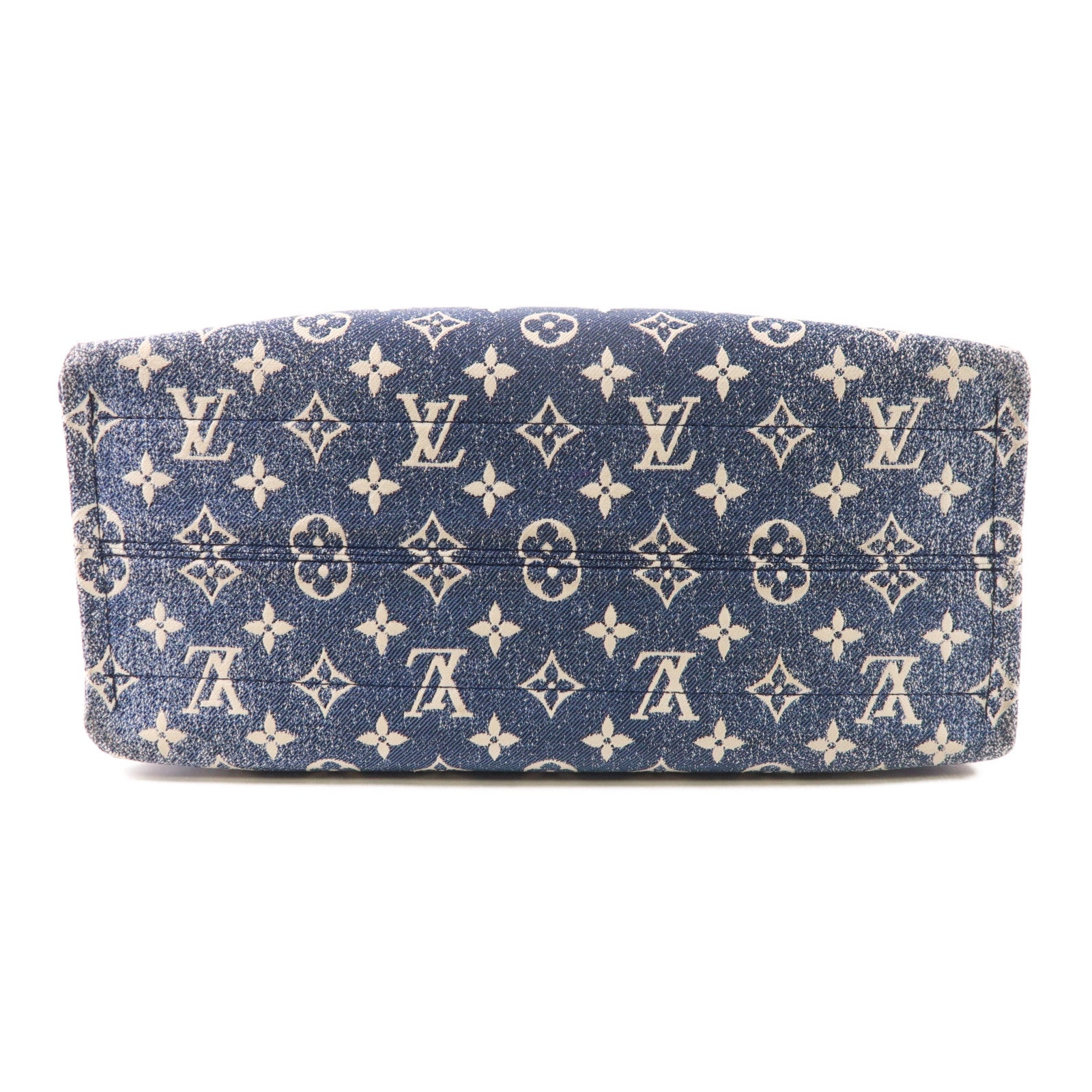 LOUIS VUITTON Monogram Denim On The Go MM金扣手挽肩背兩用袋