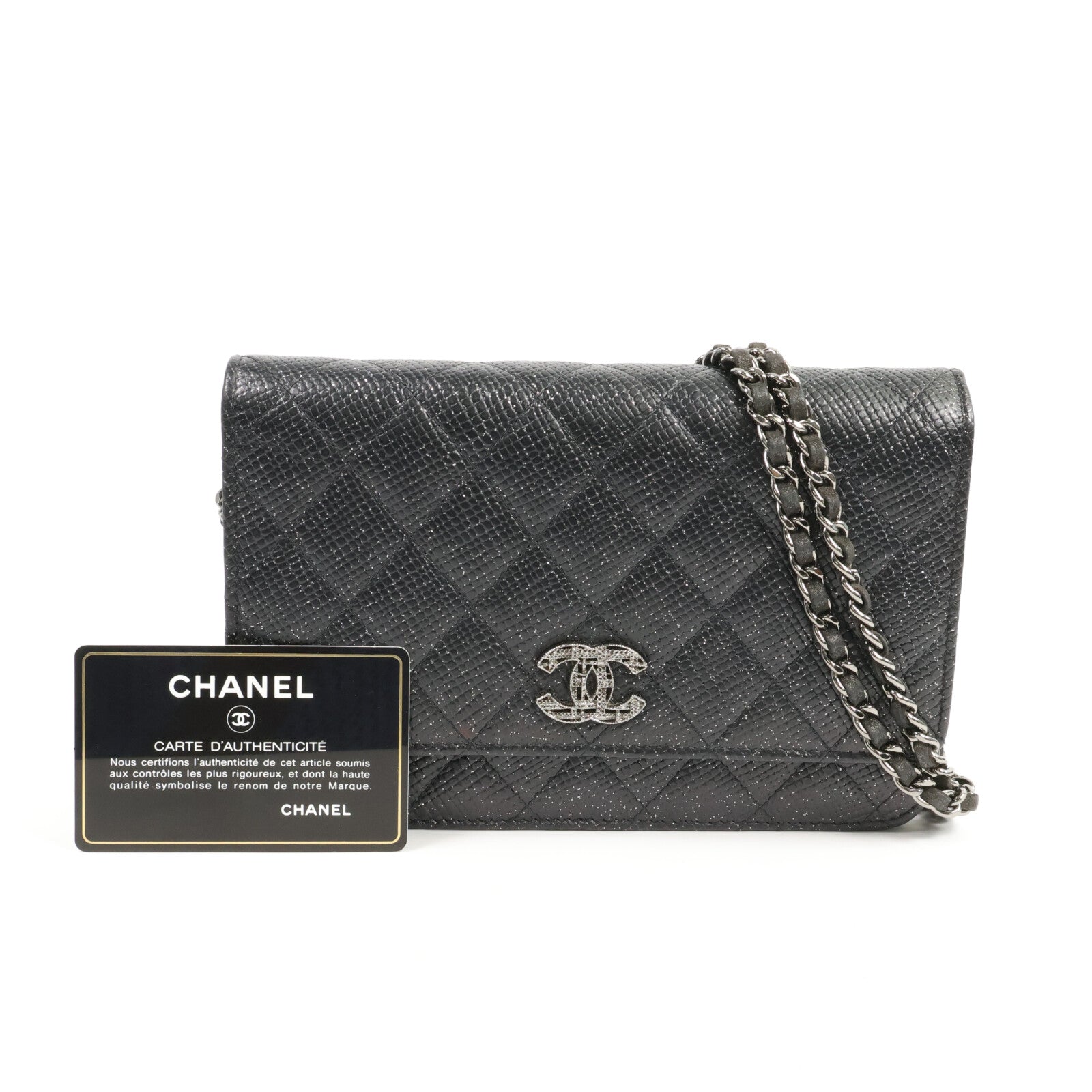 CHANEL 牛皮皮革WOC Wallet On Chain鏈帶肩背袋