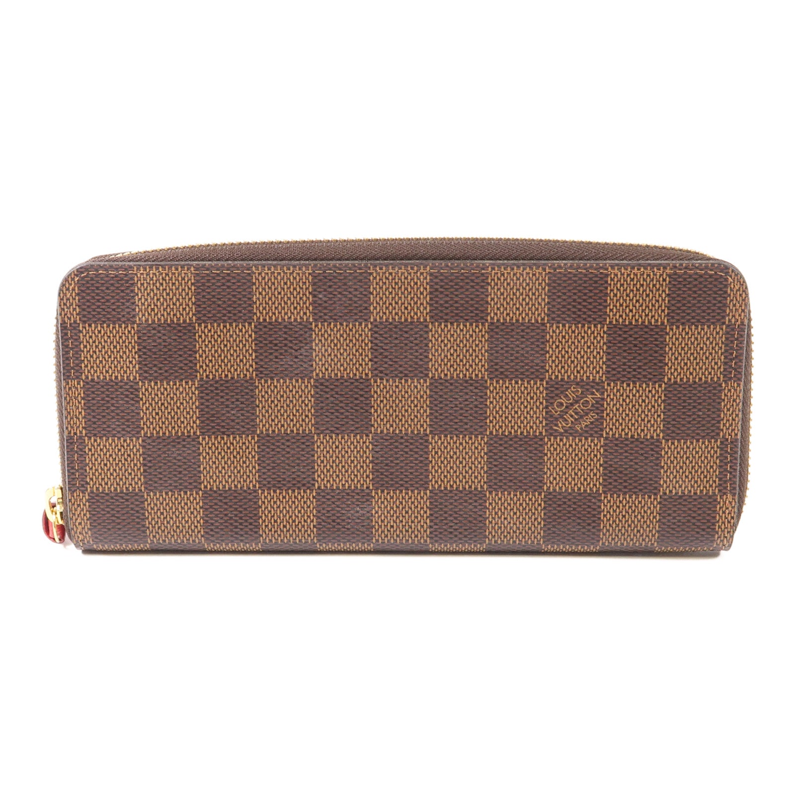 LOUIS VUITTON Damier Clemence Wallet金扣長錢包