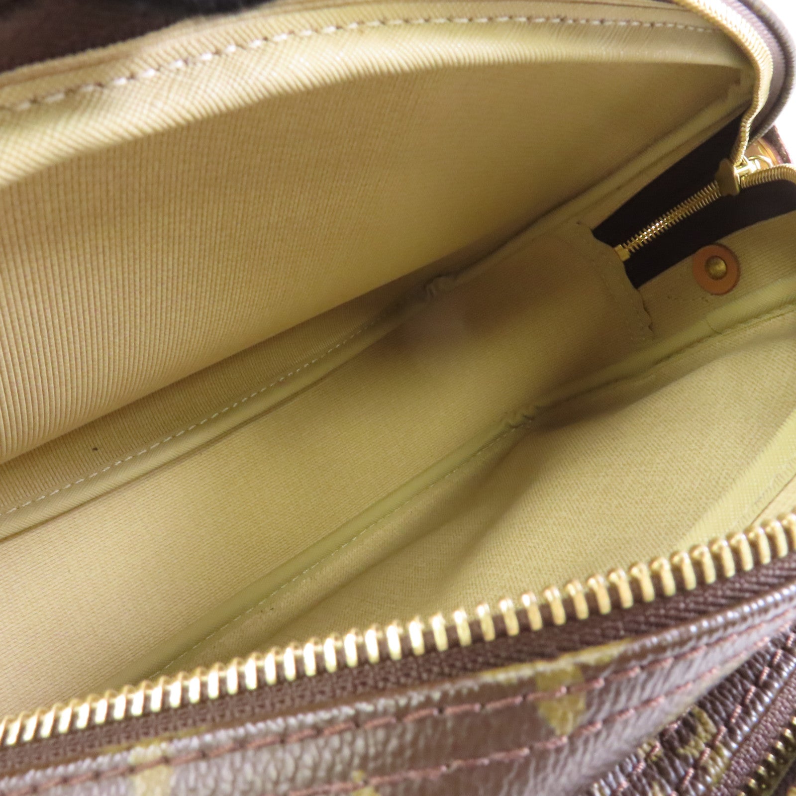 LOUIS VUITTON Monogram Reporter PM金扣肩背袋棕色