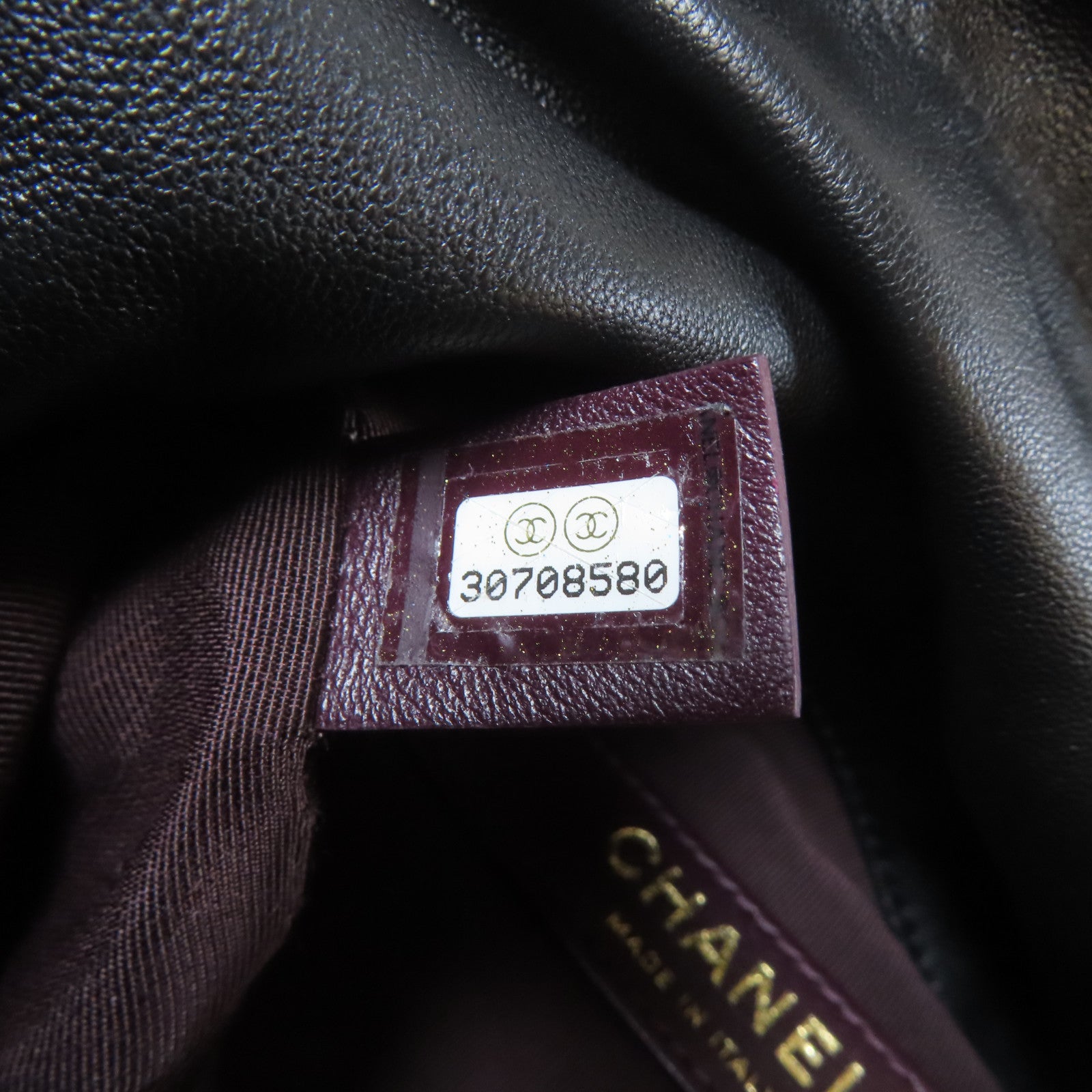 CHANEL 【激減優惠】羊皮皮革Bucket Bag金扣鏈帶肩背袋黑色