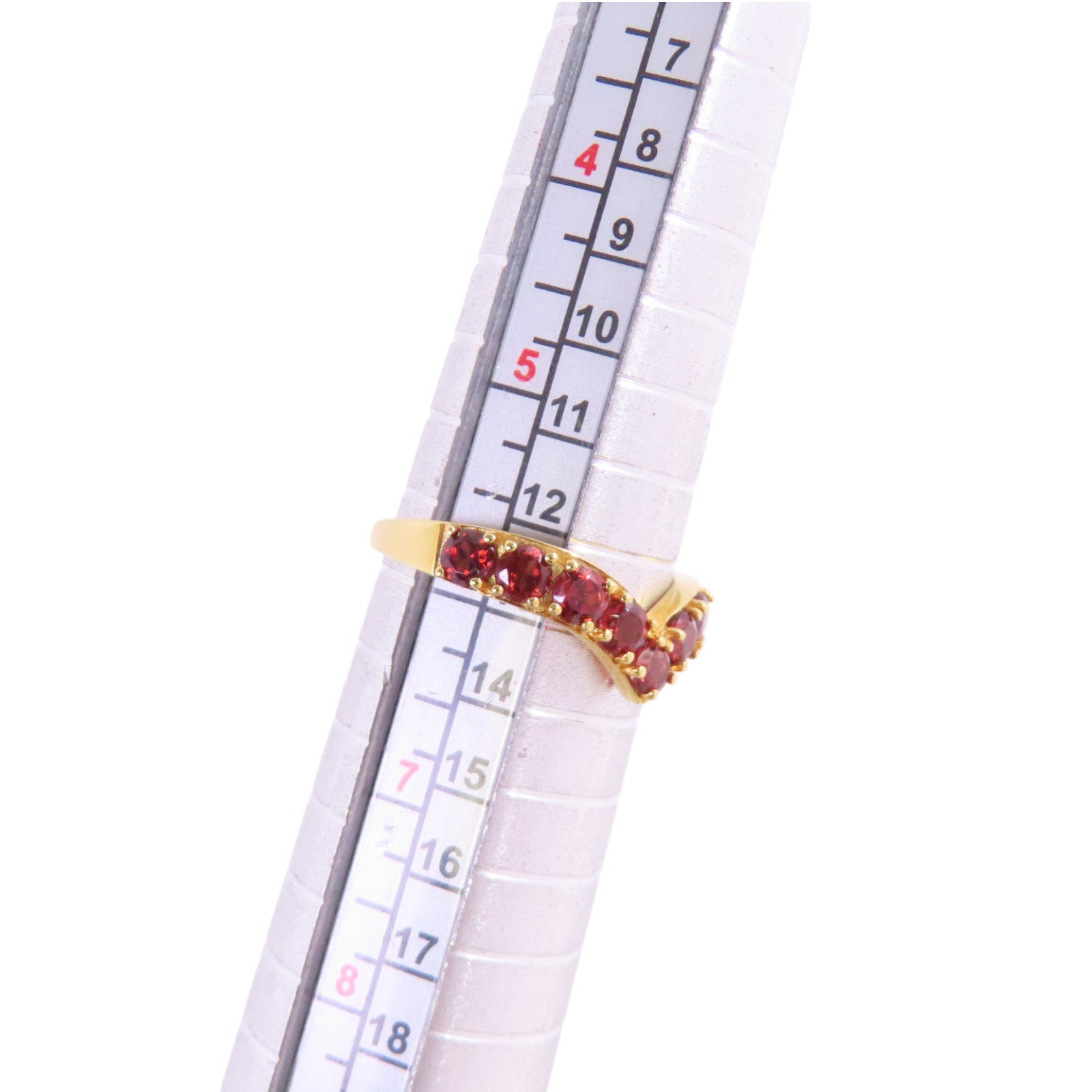 JEWELRY 18K玫瑰金/石榴寶石Garnet Ring戒指US#6.75