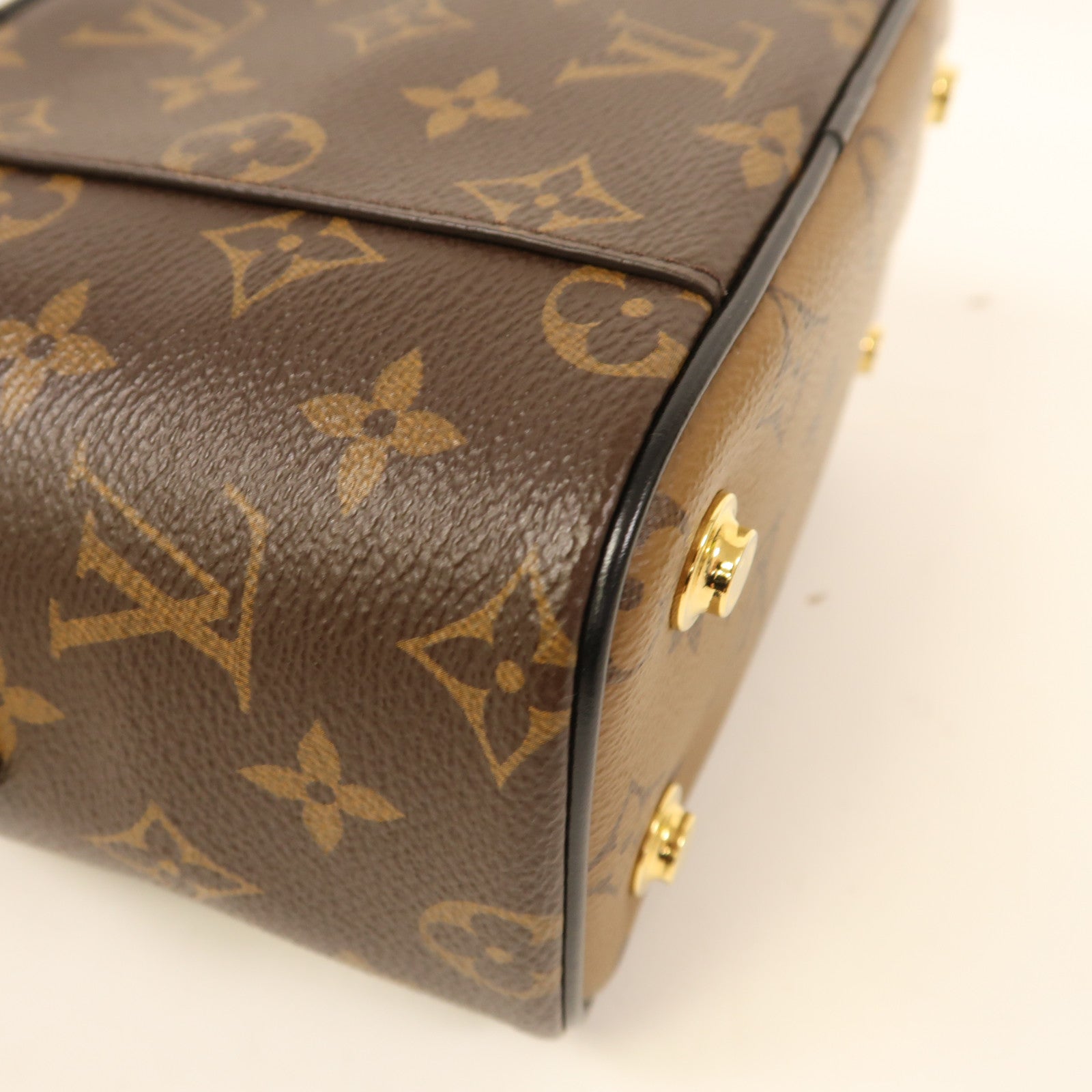 LOUIS VUITTON LV GHW Vanity PM 2 Way Shoulder Bag M45165 Monogram Reverse Brown