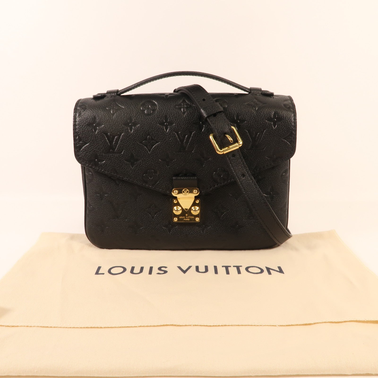 LOUIS VUITTON Monogram Empreinte Pochette Metis金扣手挽肩背兩用袋