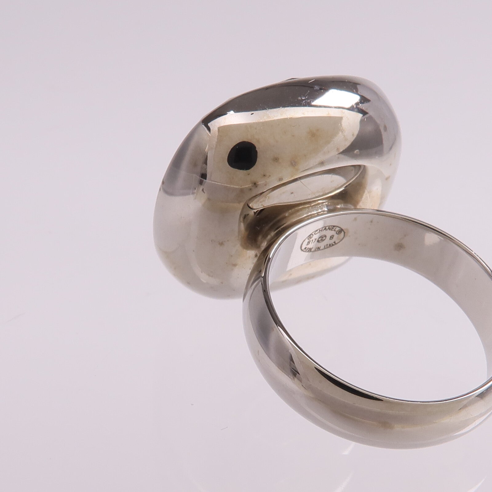 CHANEL 金屬/水晶Ring戒指US#5.75