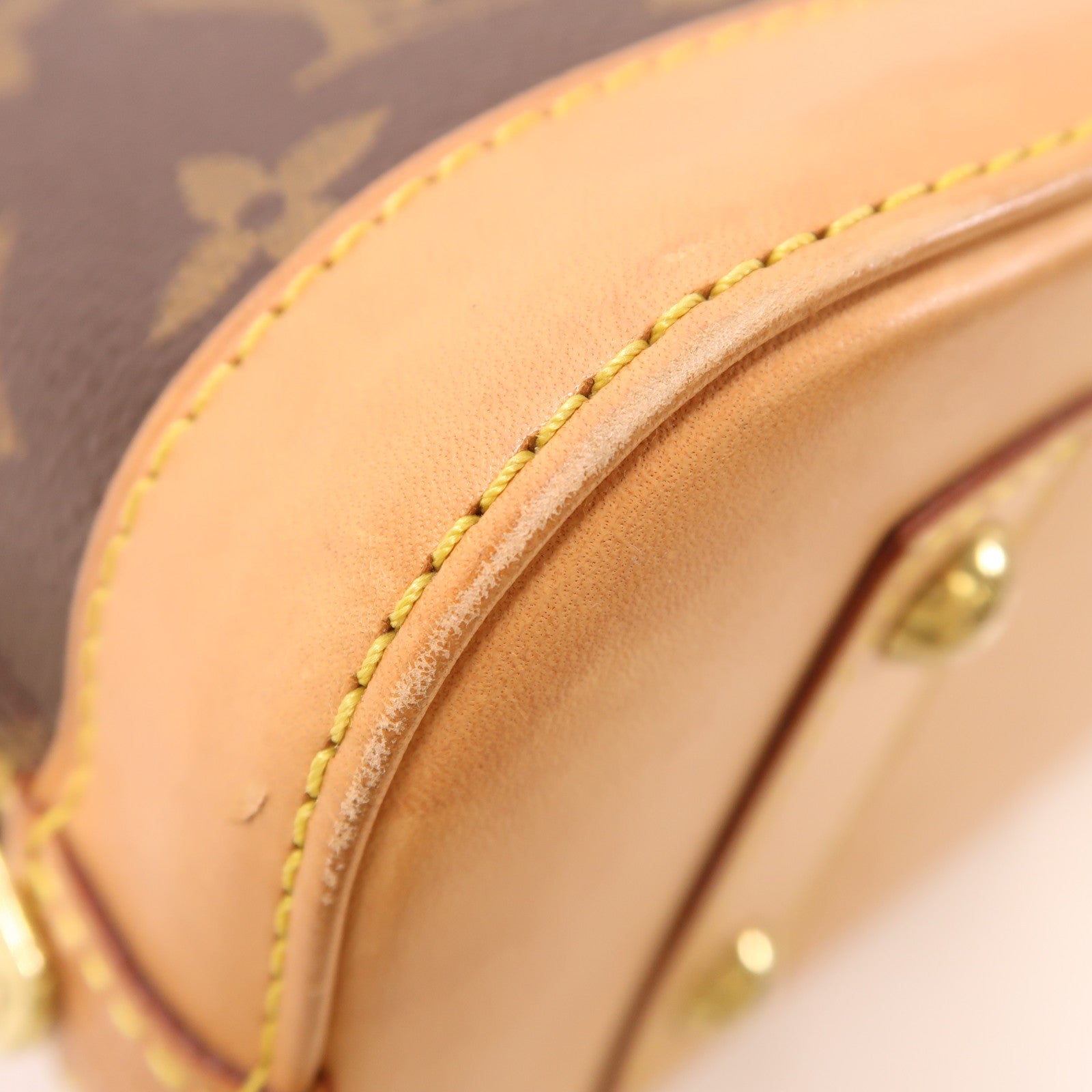 LOUIS VUITTON Monogram Alma BB金扣手挽肩背兩用袋棕色