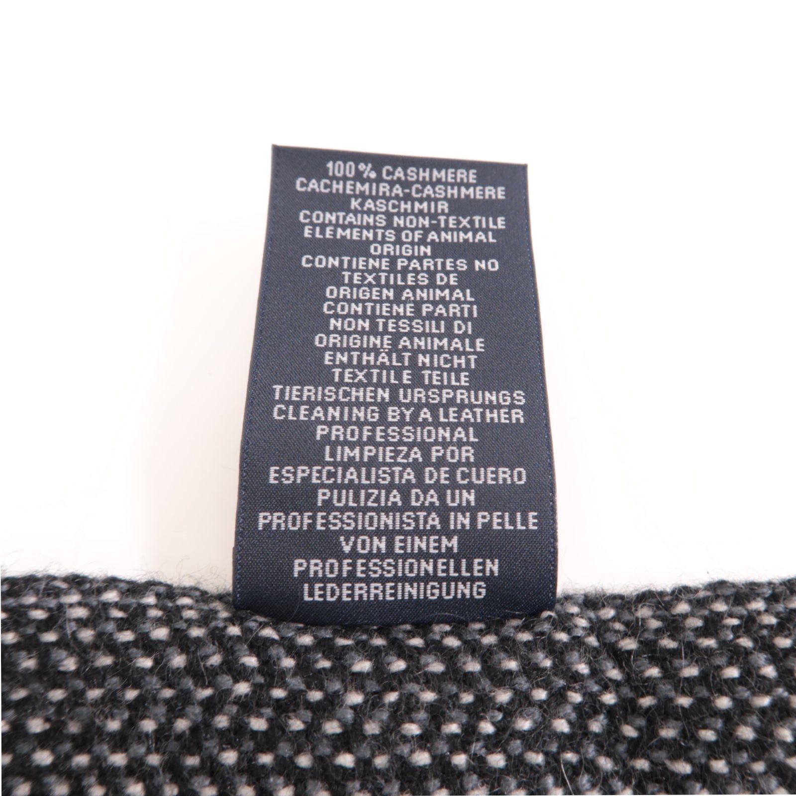 HERMES Cashmere Scarf圍巾黑色/灰色