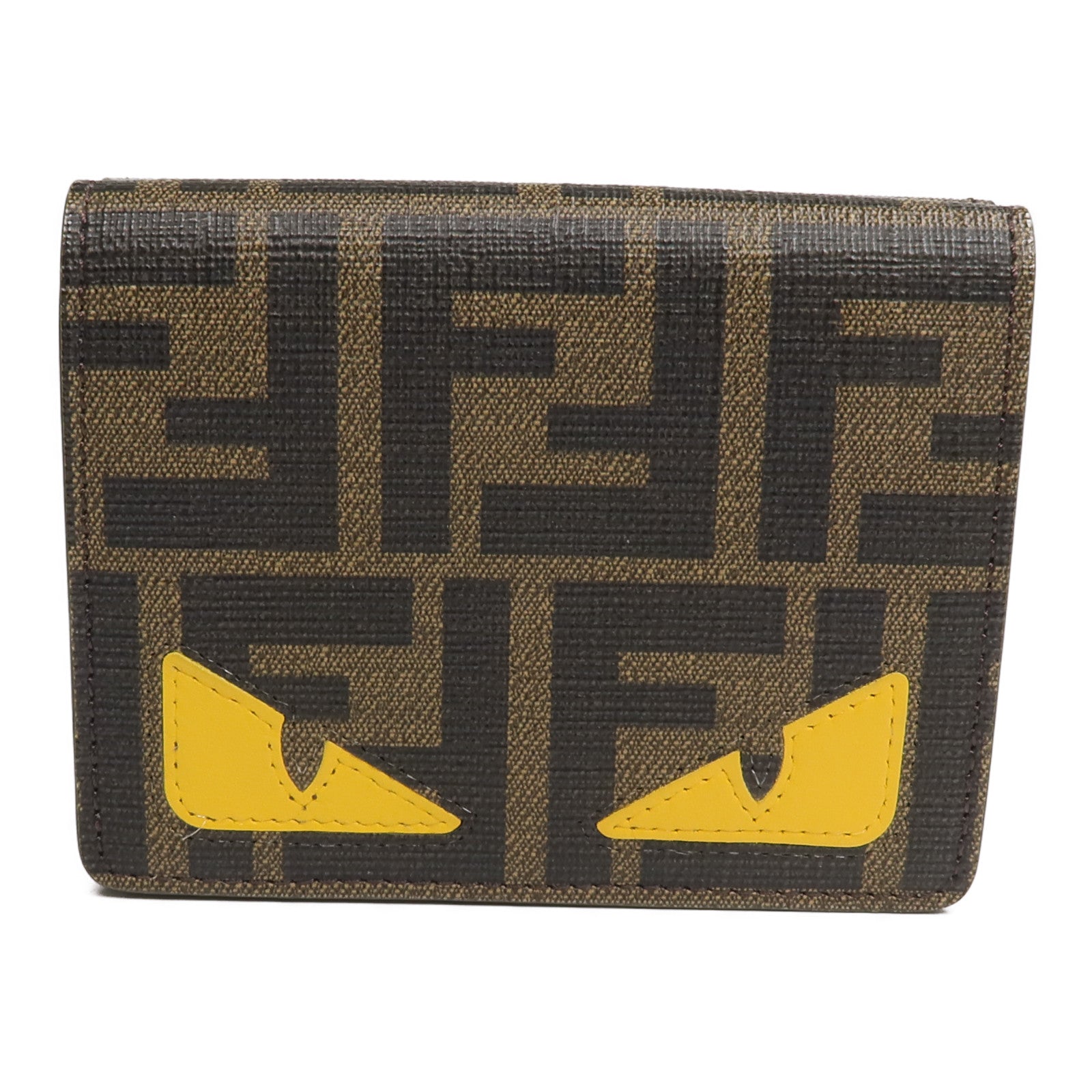 FENDI 塗層帆布Monster Eyes Wallet錢包