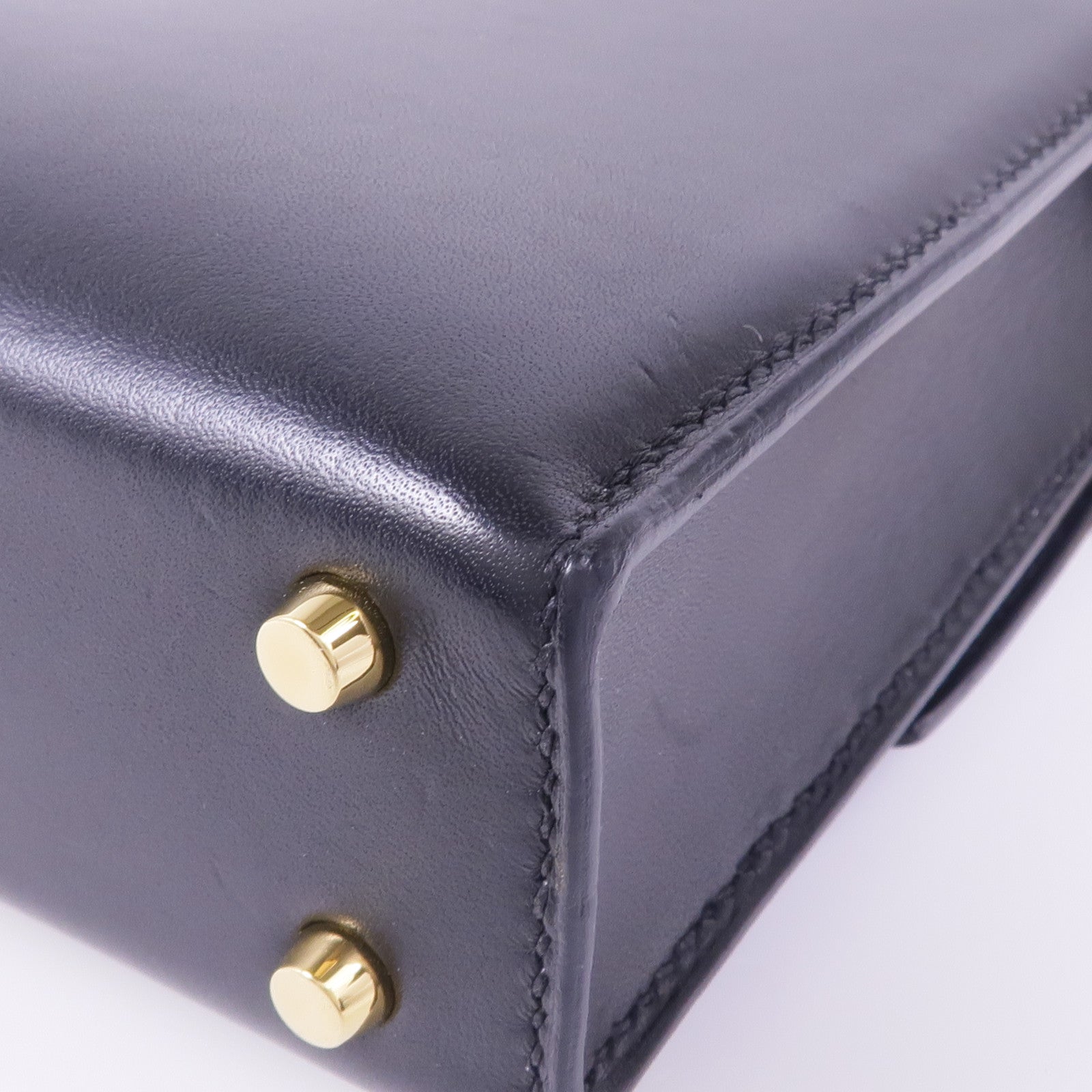 HERMES Tadelakt皮革Verrou Mini金扣鏈帶肩背袋Noir