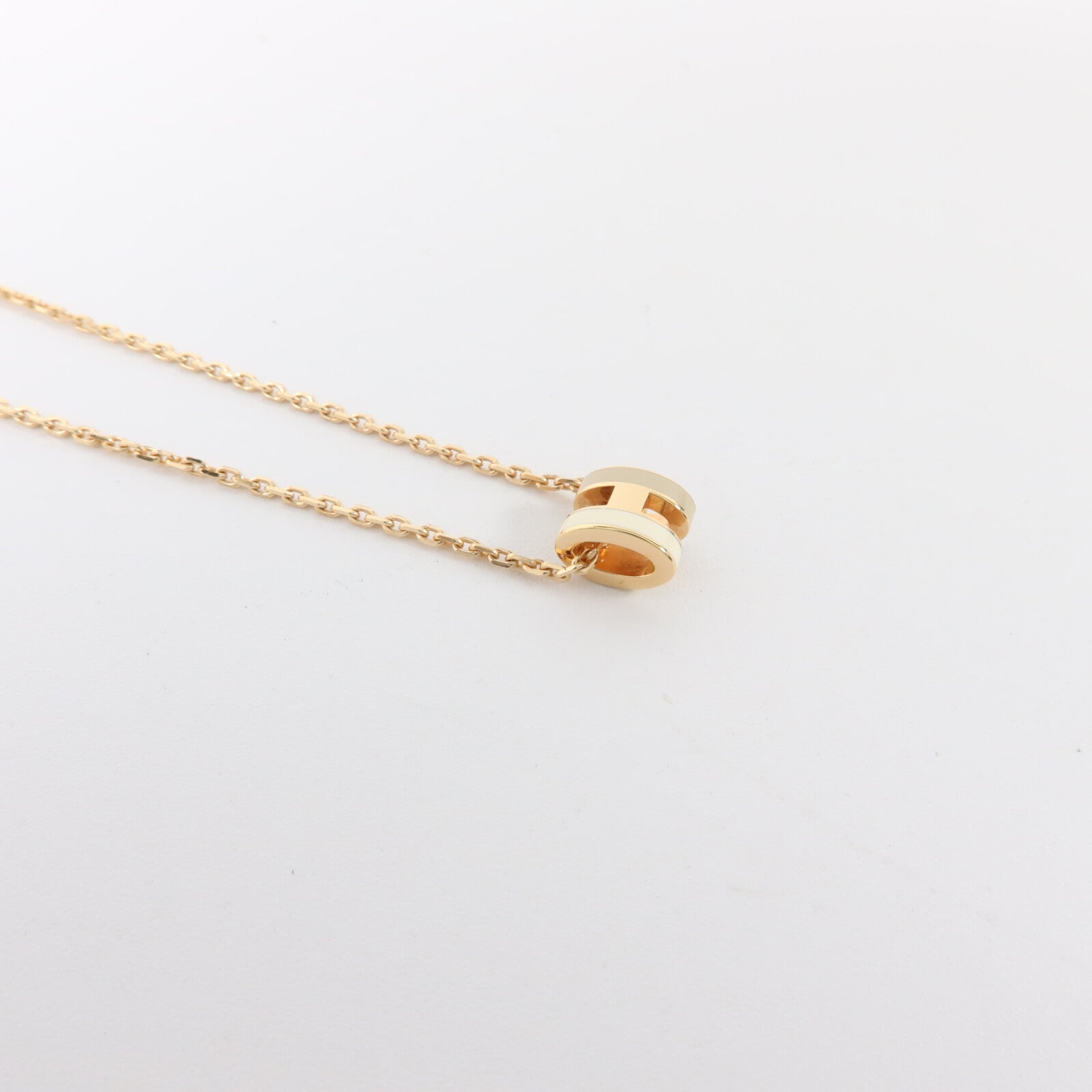 HERMES 金屬Mini Pop H項鍊Nata/Marron Glace