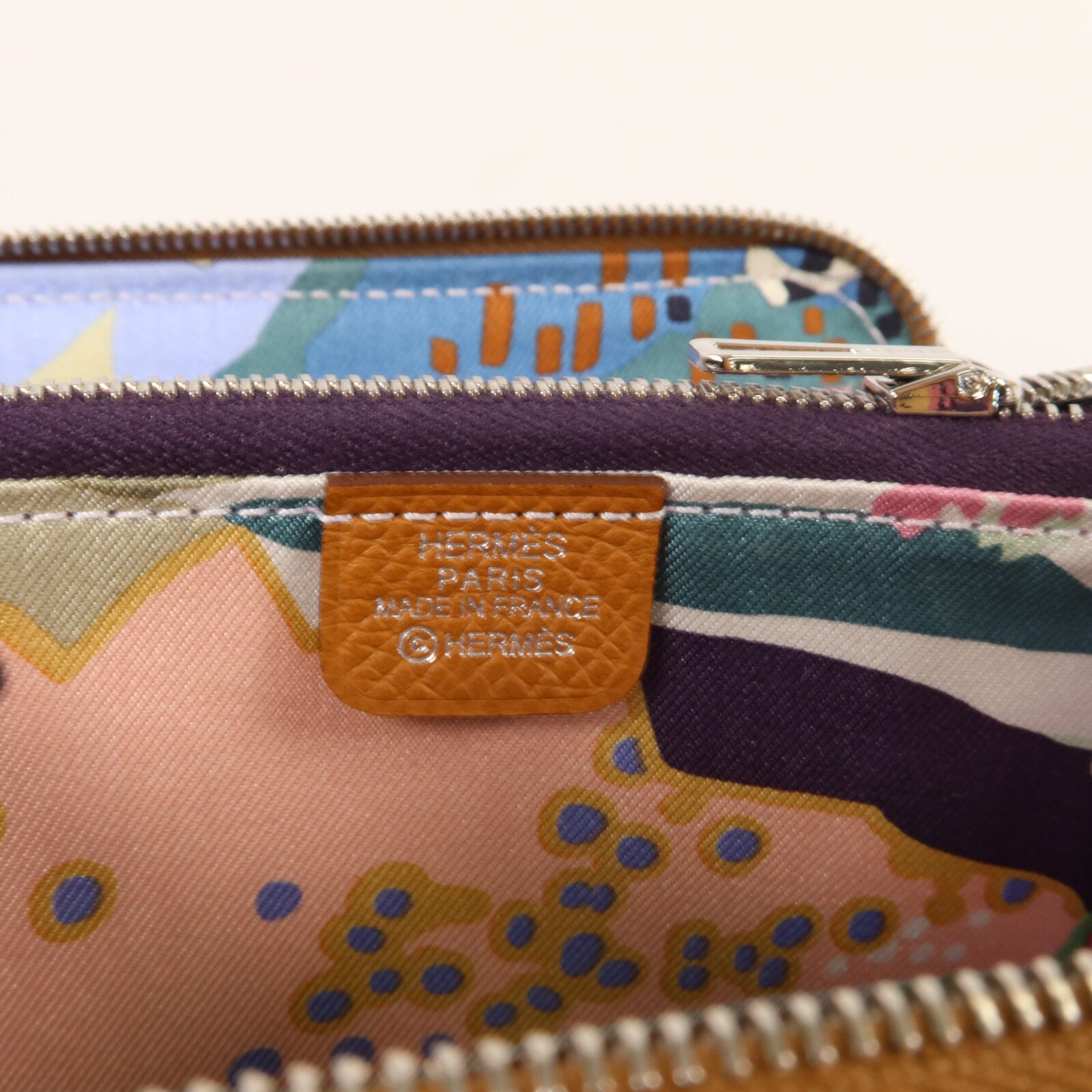 HERMES Epsom皮革Silk'In Compact Wallet錢包Gold