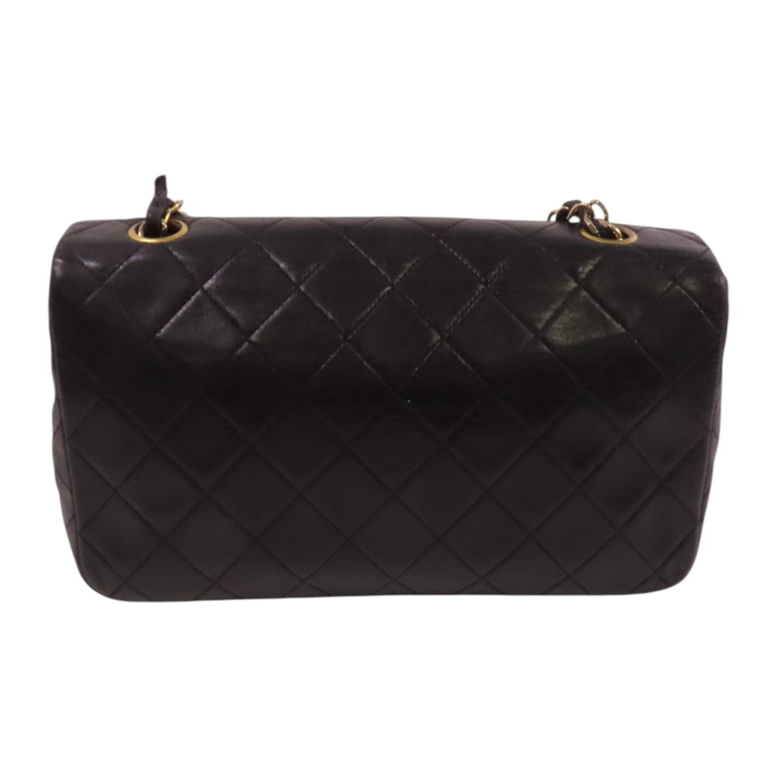 CHANEL 羊皮皮革Vintage Chain Shoulder金扣鏈帶肩背袋