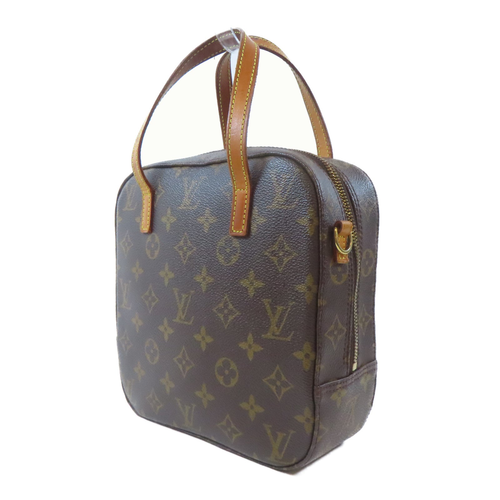 LOUIS VUITTON Monogram Spontini金扣手挽肩背兩用袋啡色